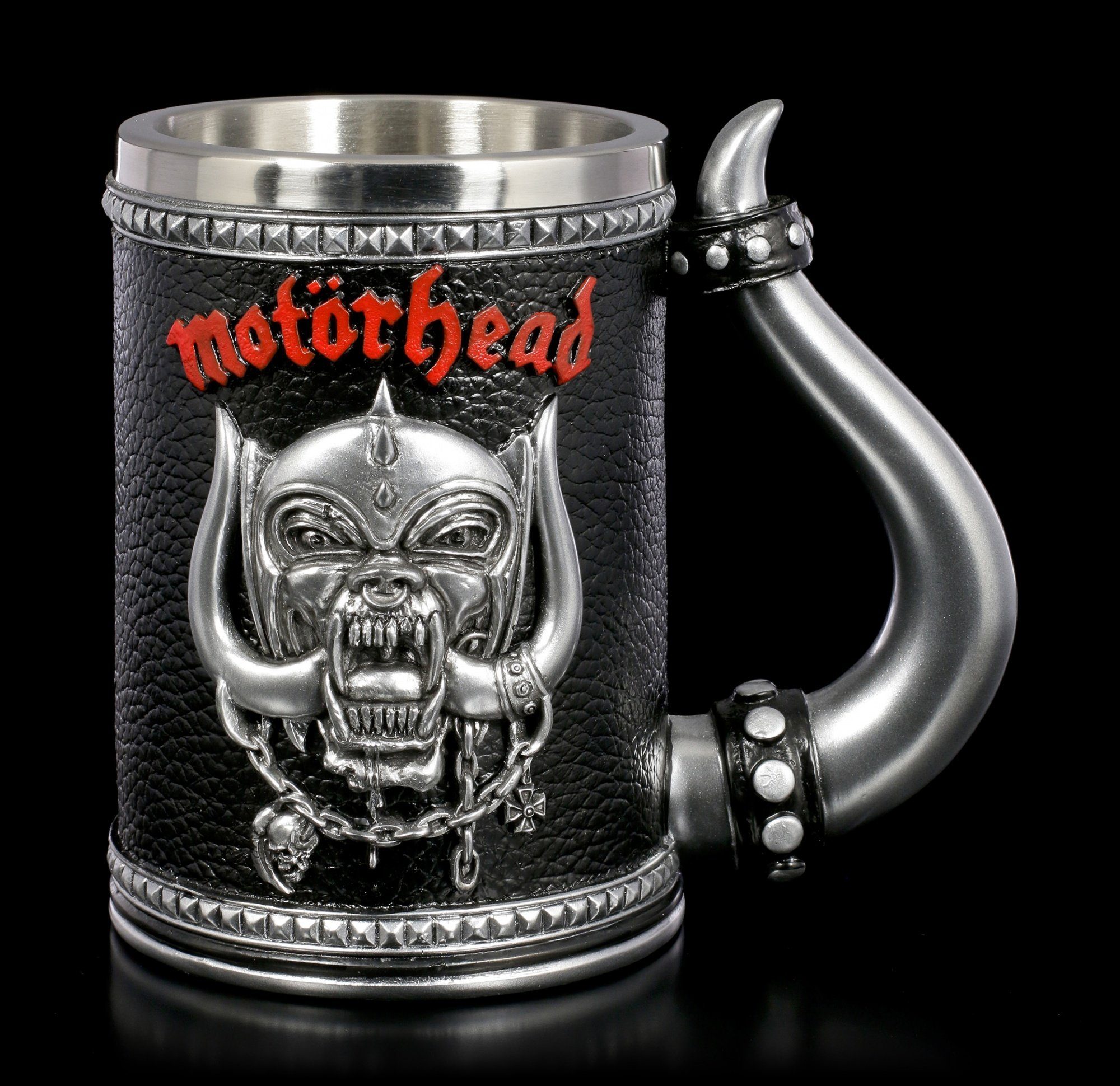 Figuren Shop GmbH Becher Motörhead Krug - Warpig - Merchandise Metal, Kunststein (Polyresin), Edelstahl