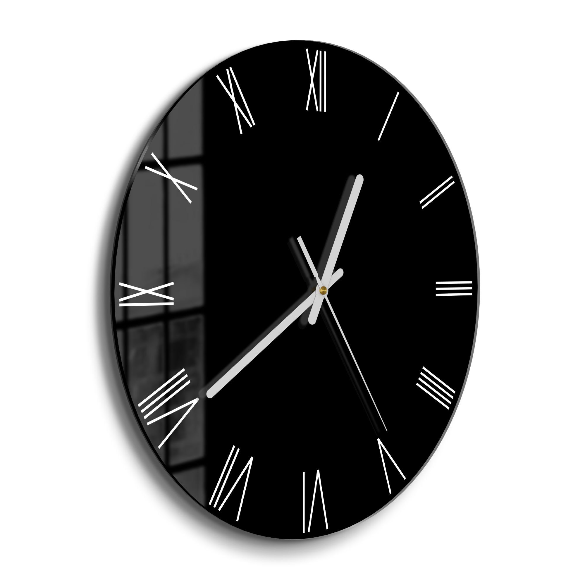DEQORI Wanduhr 'Unifarben - Schwarz' (Glas günstig online kaufen