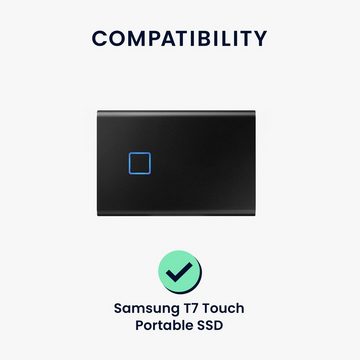 kwmobile Festplattenhülle Hülle für Samsung T7 Touch Portable SSD Festplatte Silikon Schutzhülle, Hülle für Samsung T7 Touch Portable SSD Festplatte Silikon Schutzhülle
