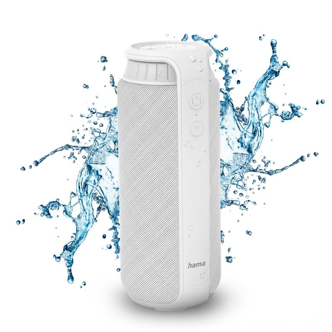 Hama Bluetooth®-Lautsprecher "Pipe 2.0", 24W Bluetooth-Lautsprecher (spritzwassergeschützt) weiß | Lautsprecher