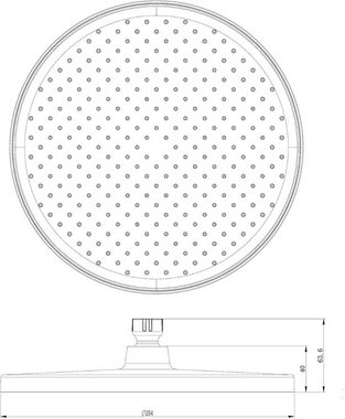 Bernstein Duschsystem mit Thermostat Weiß matt, Regendusche, Duschbrause, mit Anti-Kalk-Düsen, Höhenverstellbare Duschstange