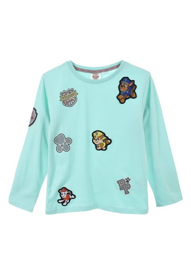 PAW PATROL Langarmshirt Paw Patrol Kinder Jungen Langarm-Shirt Longsleeve  Oberteil Chase Marshall Rubbles