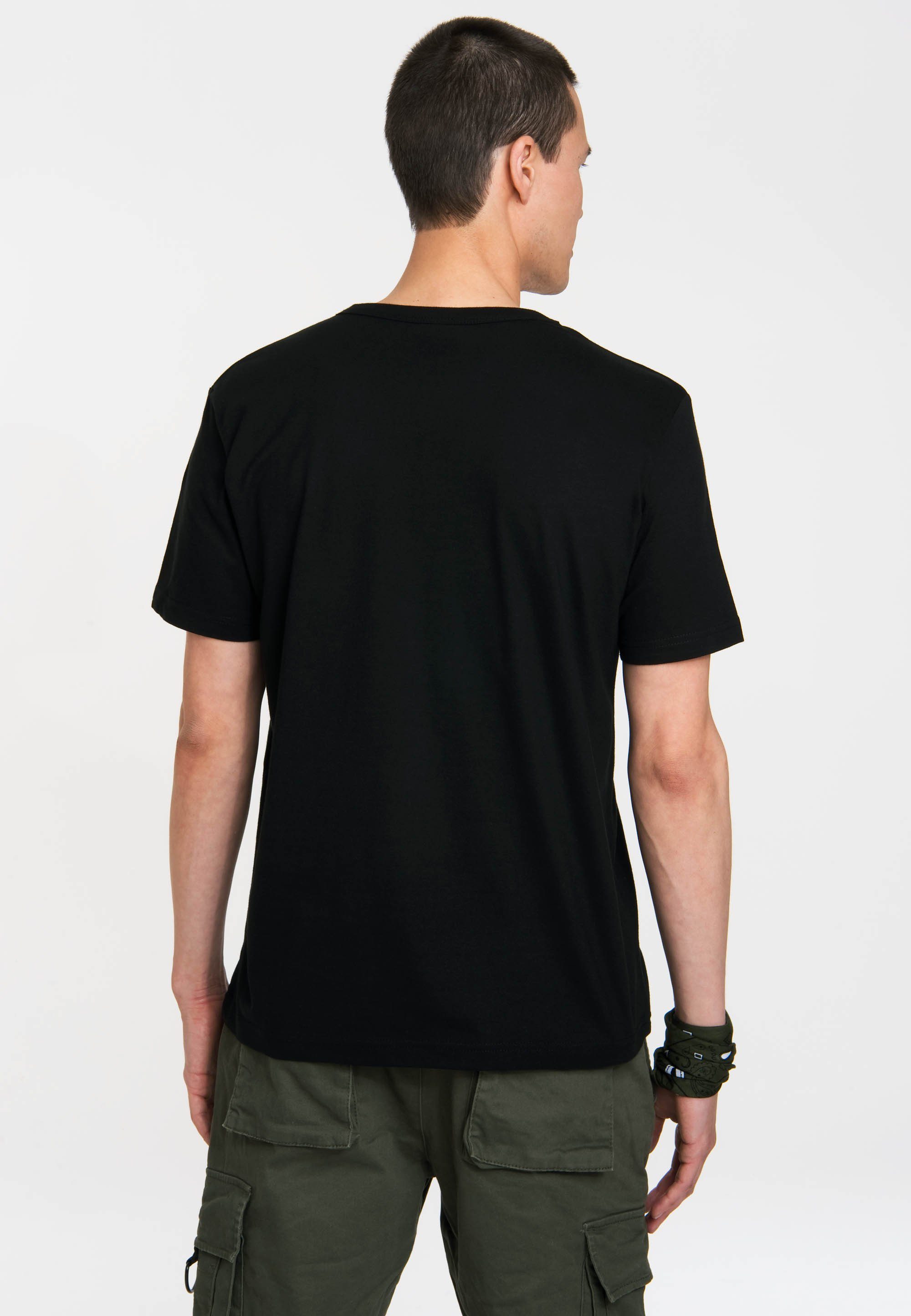LOGOSHIRT T-Shirt Slytherin Logo mit coolem Frontdruck