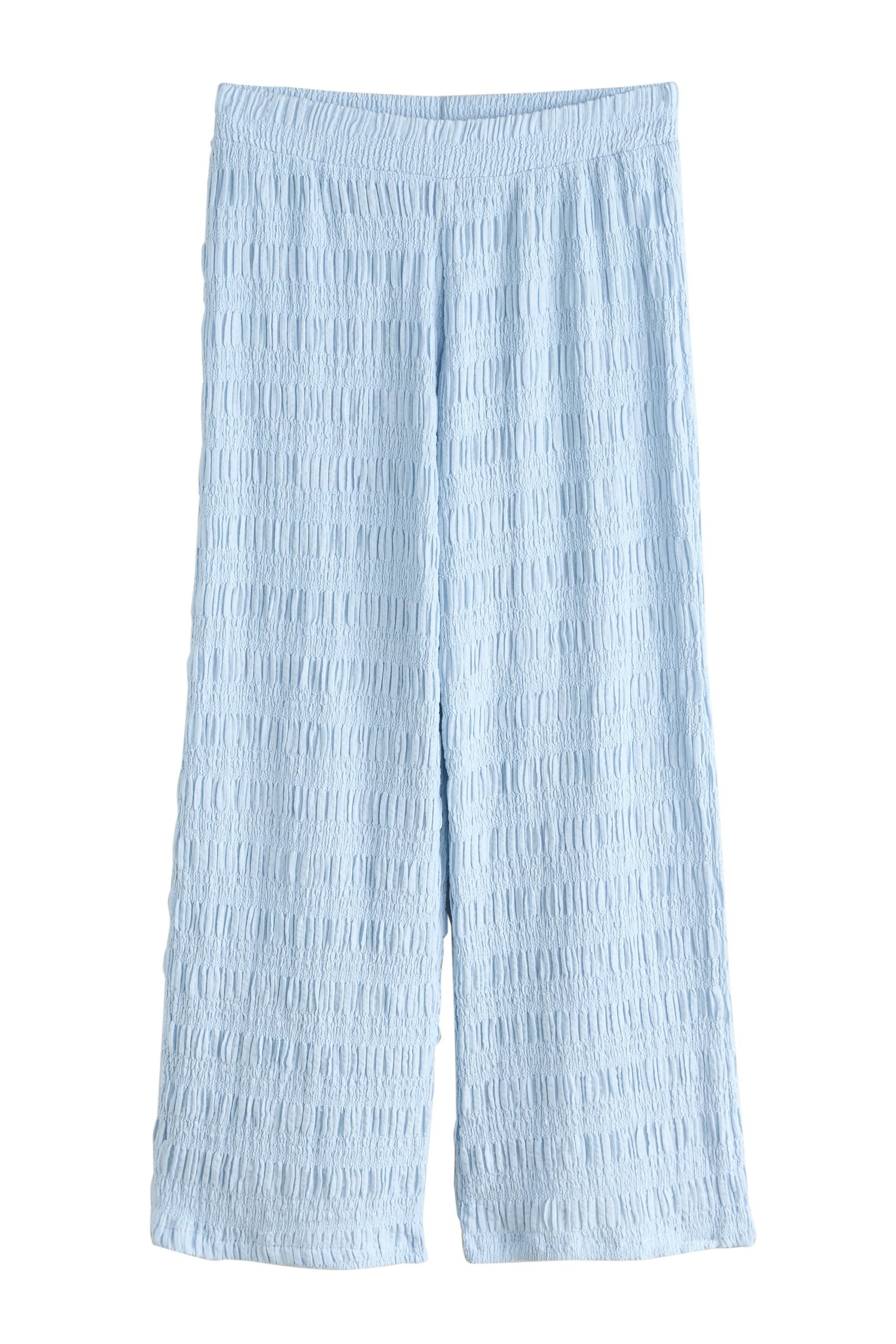 Palazzohose Strukturierte Hose mit weitem Bein