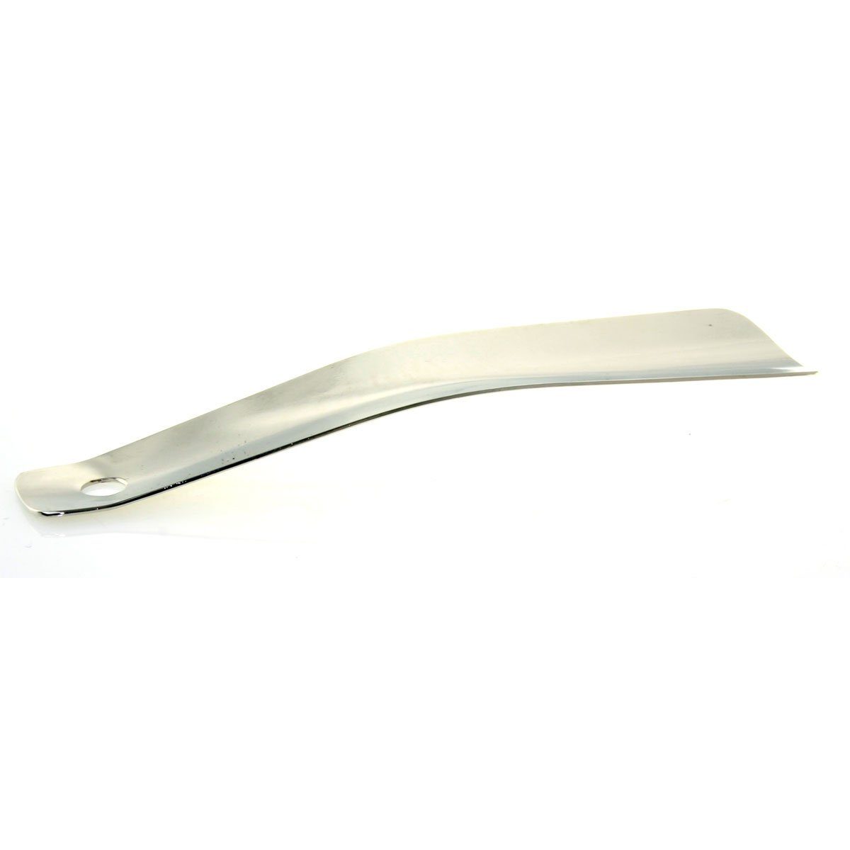 TelMo Schuhlöffel Metall Schuhanzieher 15cm, verchromt mit kleiner Lochung