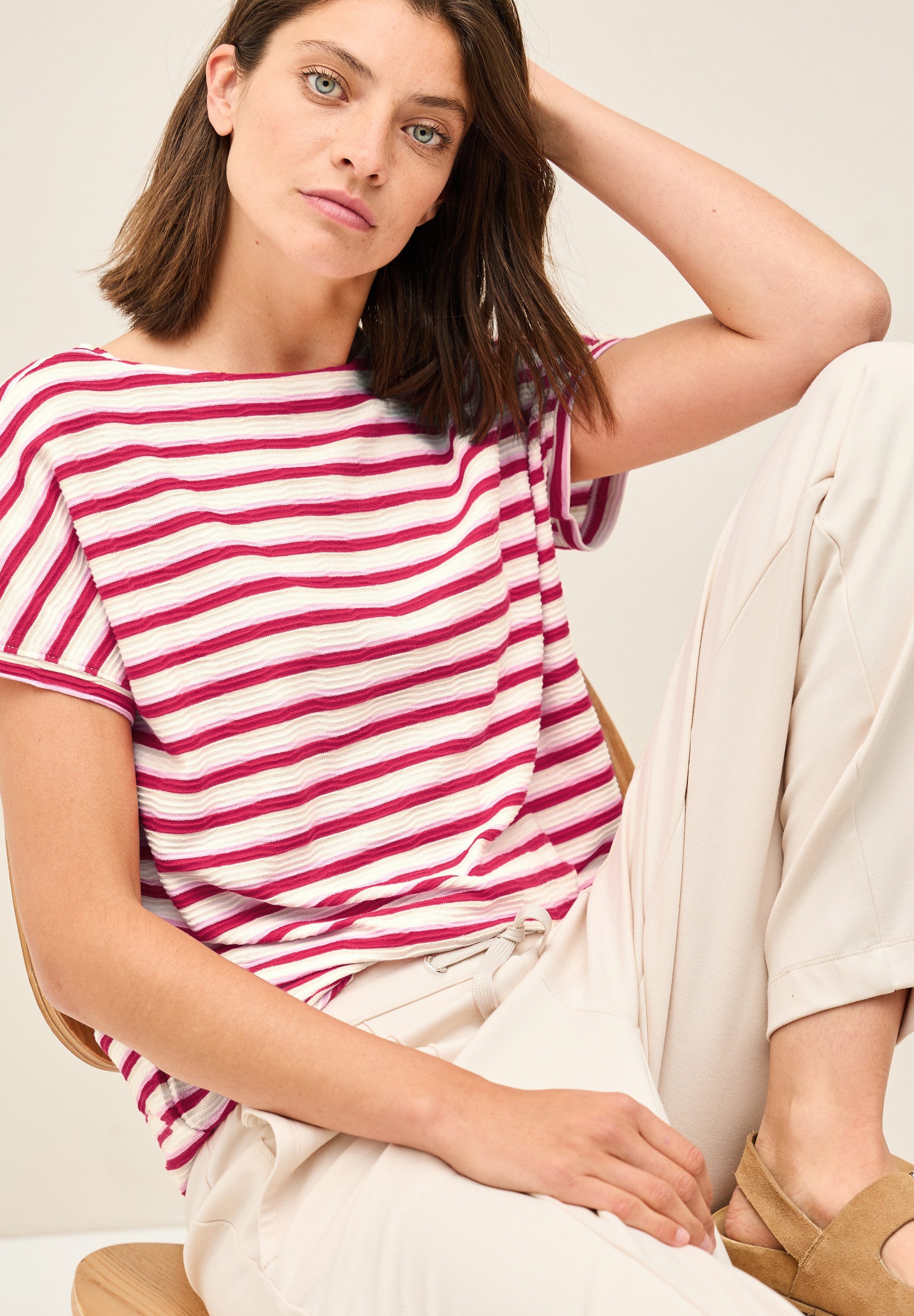 CECIL T-Shirt mit Streifen Muster