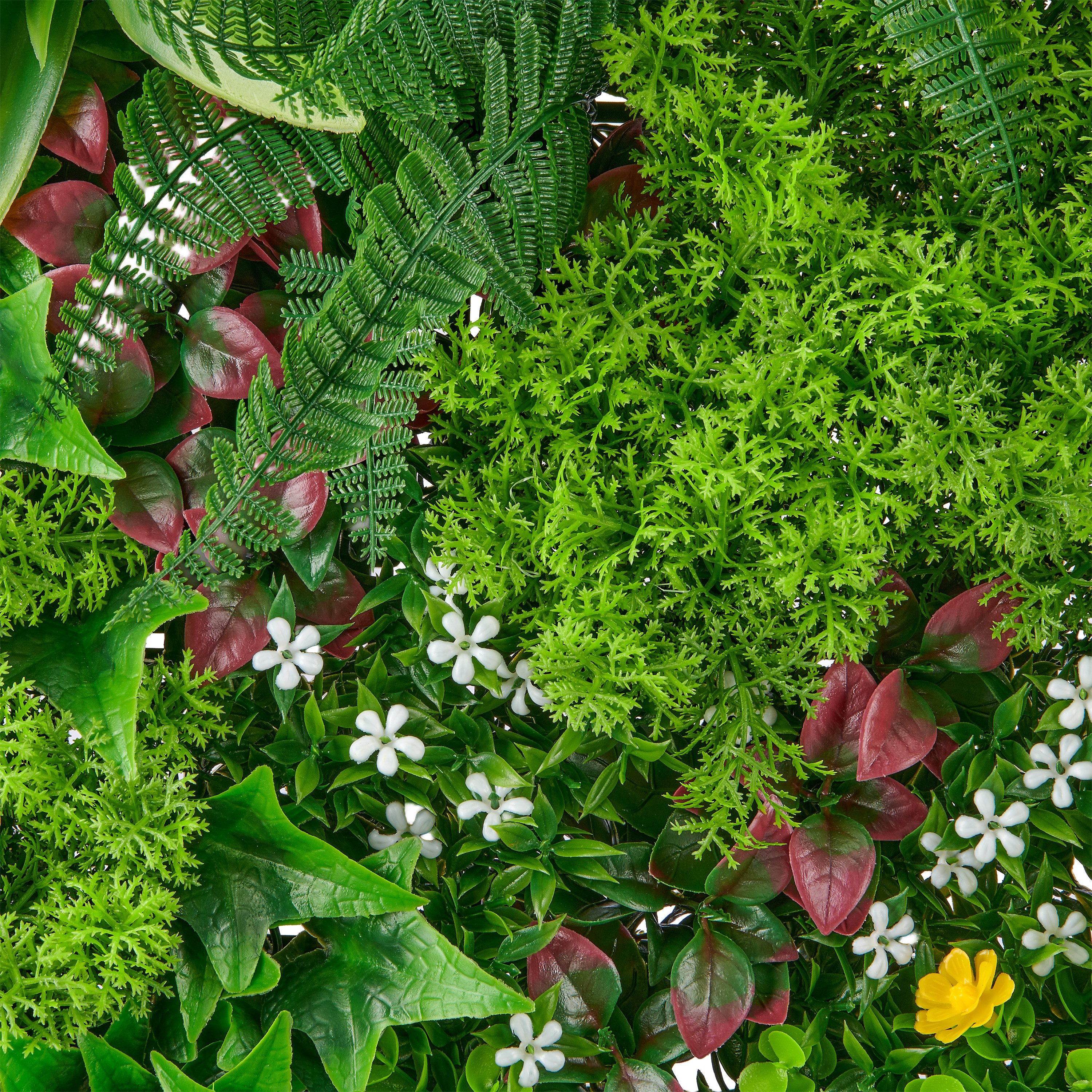 Kunstpflanze Wandmatte Premium Blätter-Farn-Moos-Mix, Creativ green, Höhe 100 cm, in UV-beständiger Ausführung