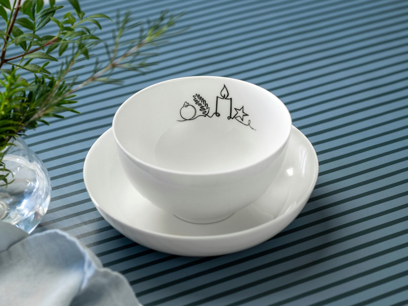 Villeroy & Boch Schale Statement Lines Bol XMAS 14cm, Premium Porcelain, (Bowl)