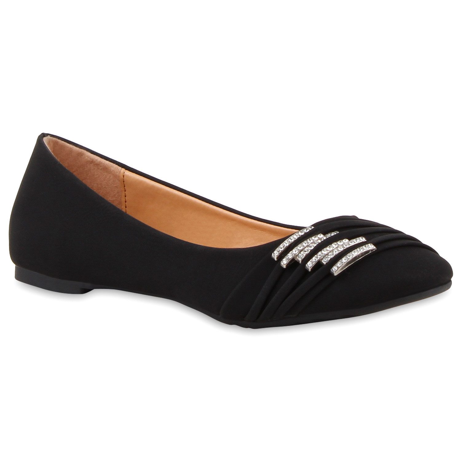 VAN HILL 810453 Ballerina Klassische Damen Ballerinas Strass Flats Modische günstig online kaufen