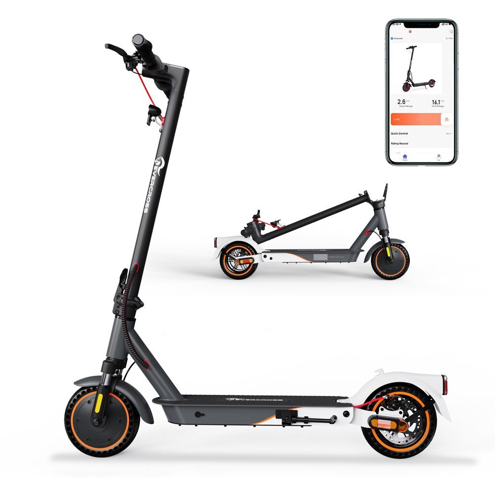 EVERCROSS TECH E-Scooter, 20,00 km/h, mit Straßenzulassung ABE mit APP, 8.5" E-roller Max 25km