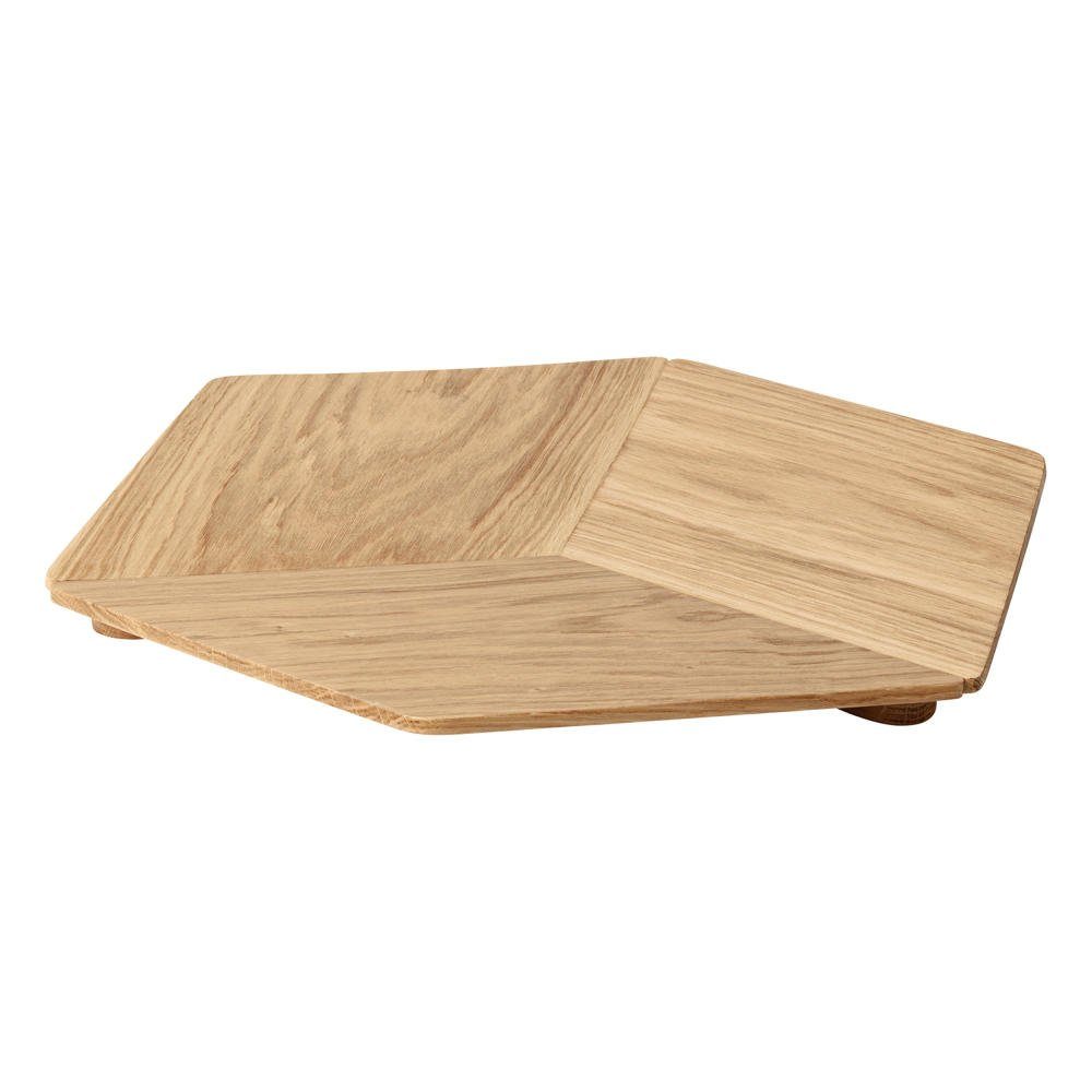 blomus Schüssel HEXA Schale, Schüssel, Schälchen, Eiche, hellbraun, 38.9 x 34.4 cm, Holz, (kein)