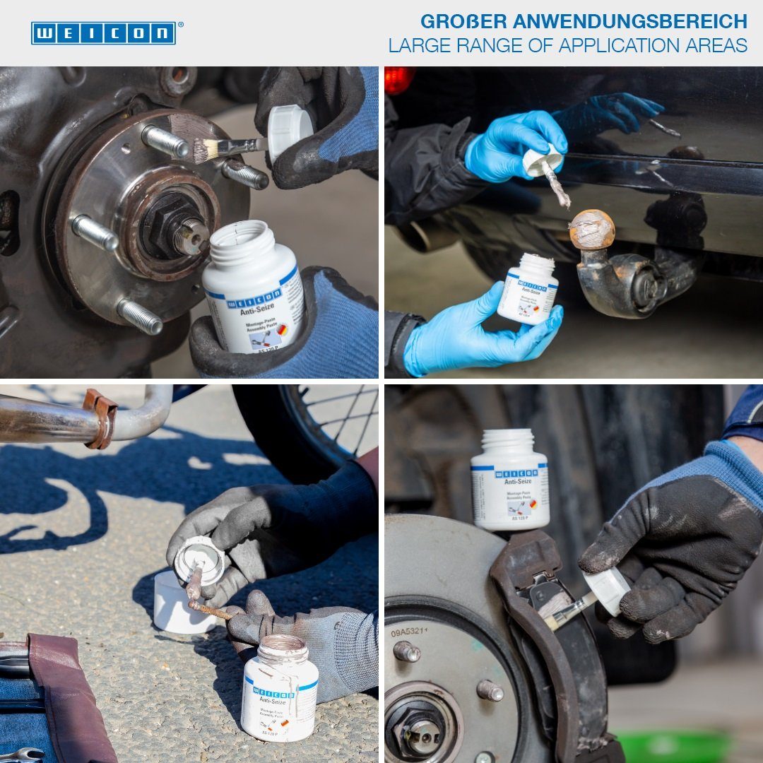 WEICON Montagepaste Anti-Seize Montagepaste, Schmier- und Trennmittelpaste, 10 g, hochtemperaturbeständig, außergewöhnlich gute Trennwirkung