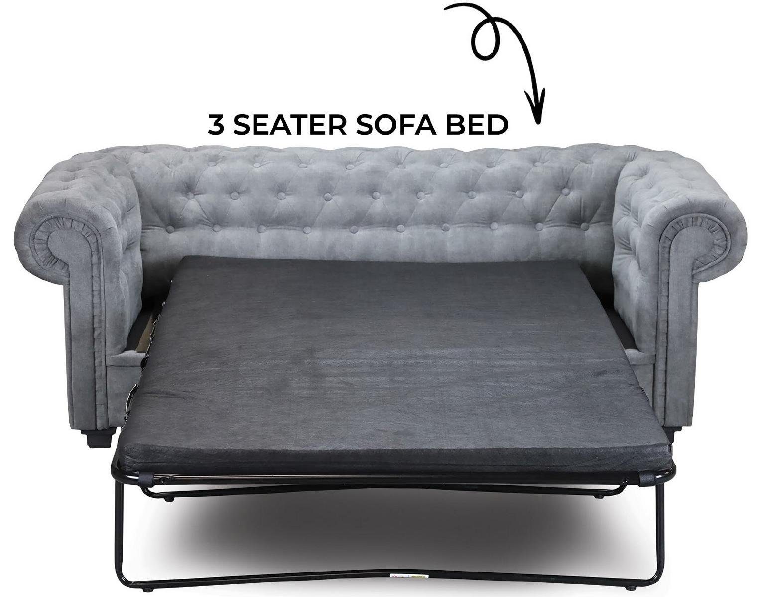 Made Sofa Klappbett Bengalisches JVmoebel in mit Couch, Bettfunktion Europe Chesterfield Sofa