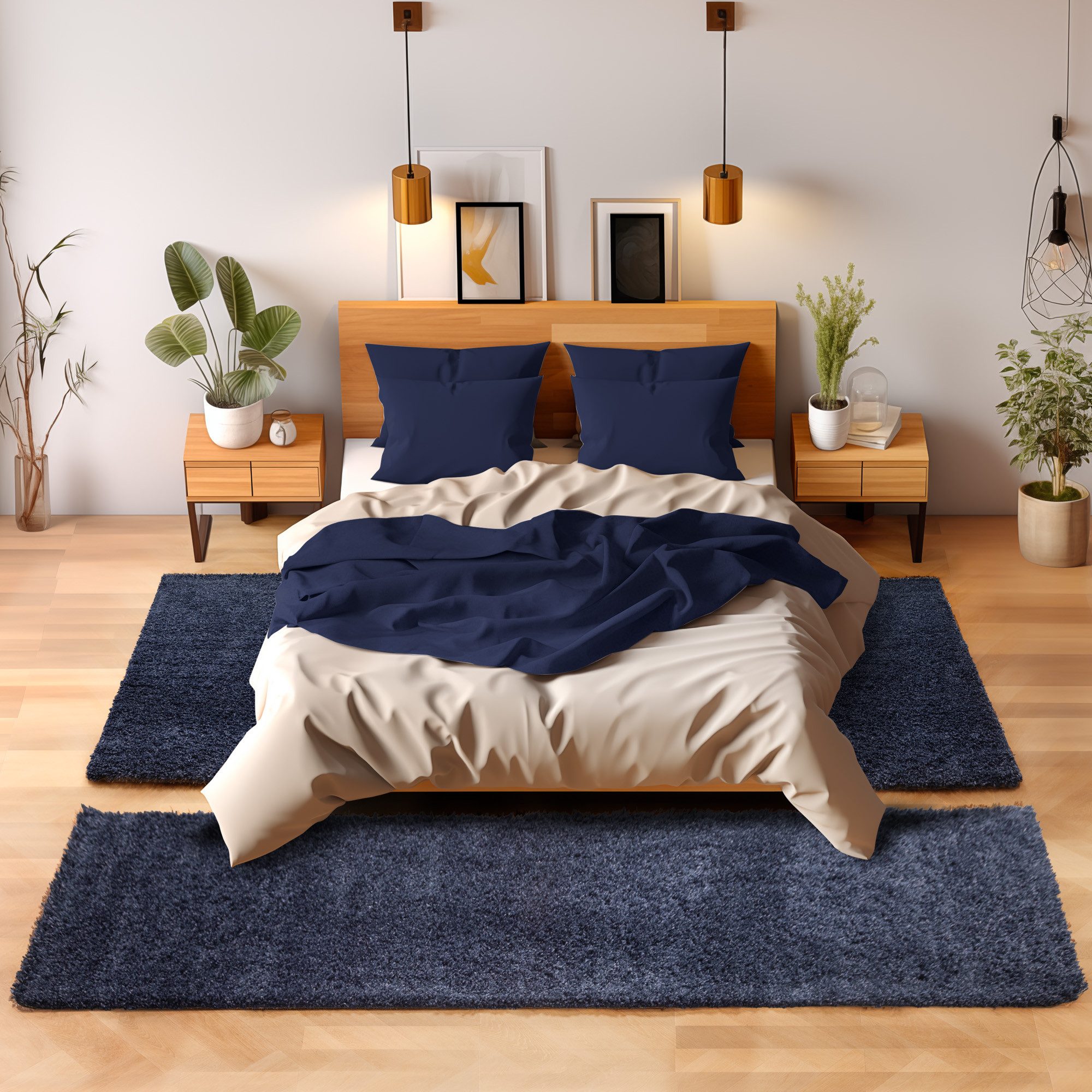 SIMPEX24 Hochflor-Bettumrandung Unicolor - Einfarbig, Höhe günstig online kaufen