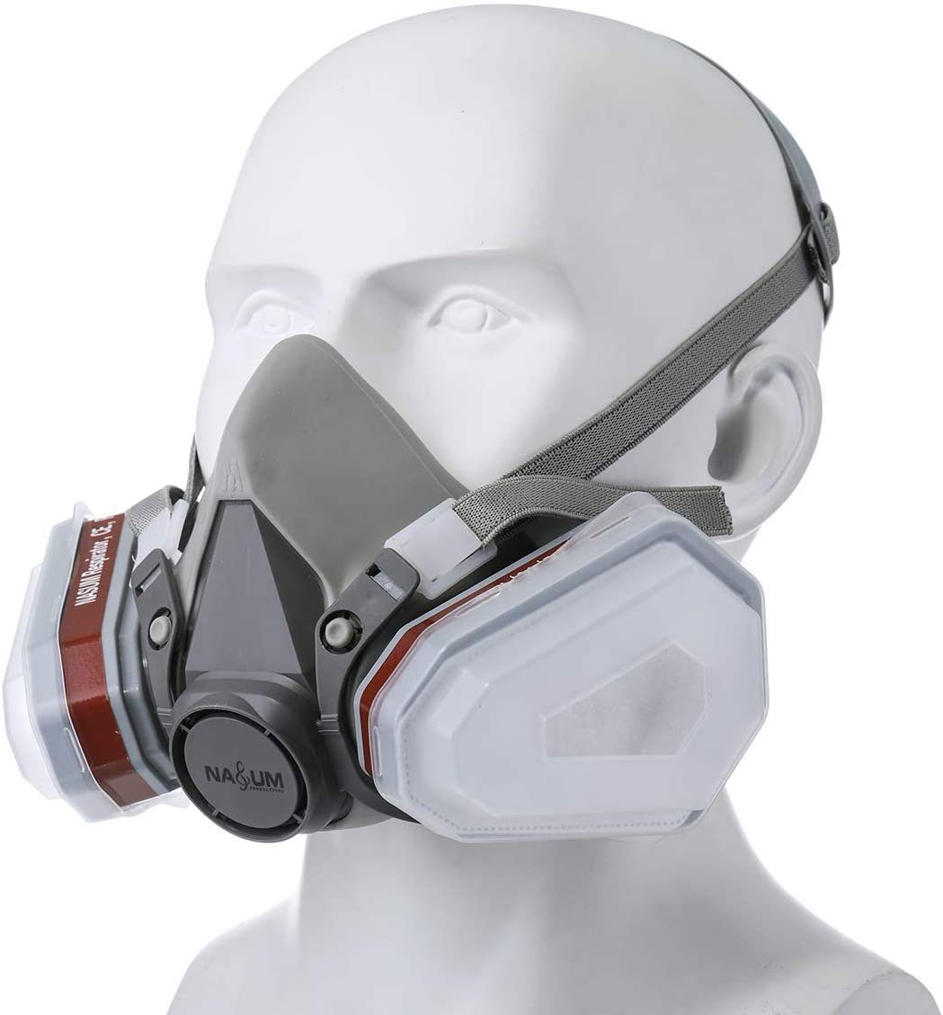 2-Wege Filtersystem, Halt Staubschutzmaske, Gas- NASUM effizientes und Arbeitsschutzbrille ergonomischer