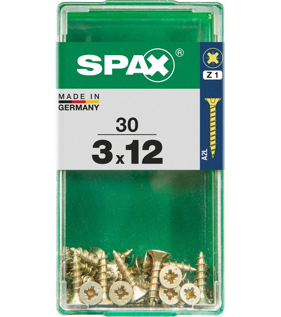 SPAX Holzbauschraube Spax Universalschrauben 3.0 x 12 mm PZ 1 - 30 Stk.