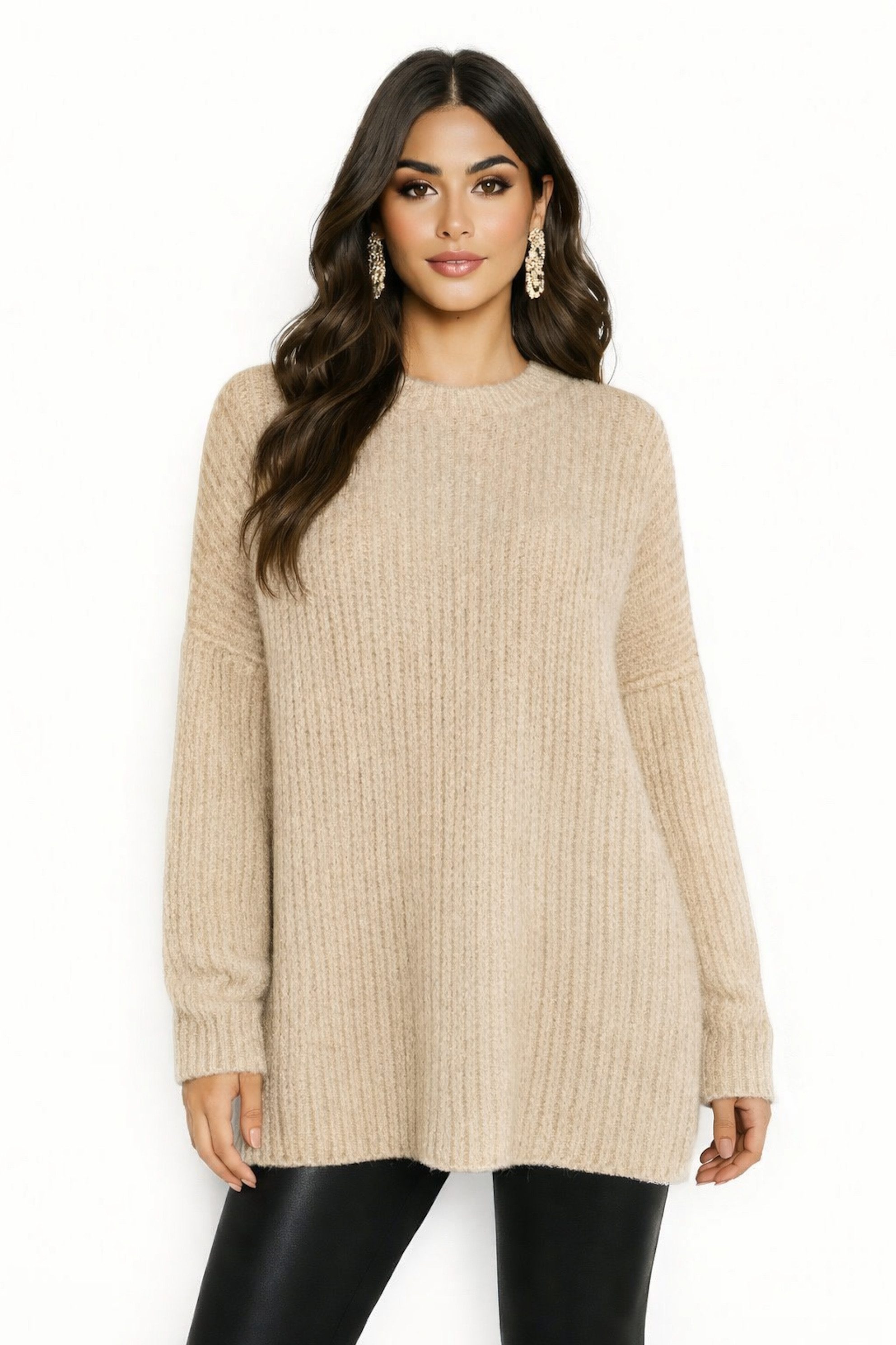 Worldclassca Longpullover WORLDCLASSCA Damen Oversize Strickpulllover Lang günstig online kaufen