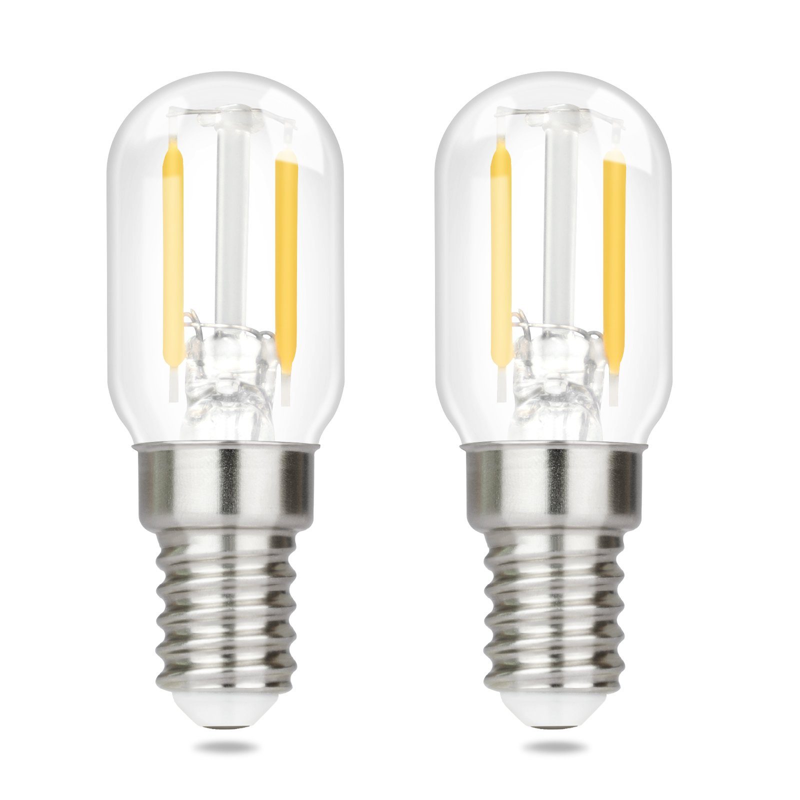 Nettlife LED-Leuchtmittel LED Leuchtmittel E14 Vintage Glühbirnen T22 Lampe Birnen 2W, E14, 2 St., Warmweiß, 2700K Transparente