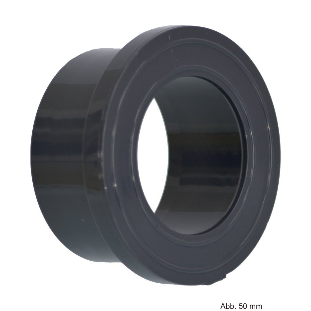 Wasserrohr PVC-U Bundbuchse,flachd. (f. Losflansch) Klebemuffe,16bar,32mm,DN25,Au