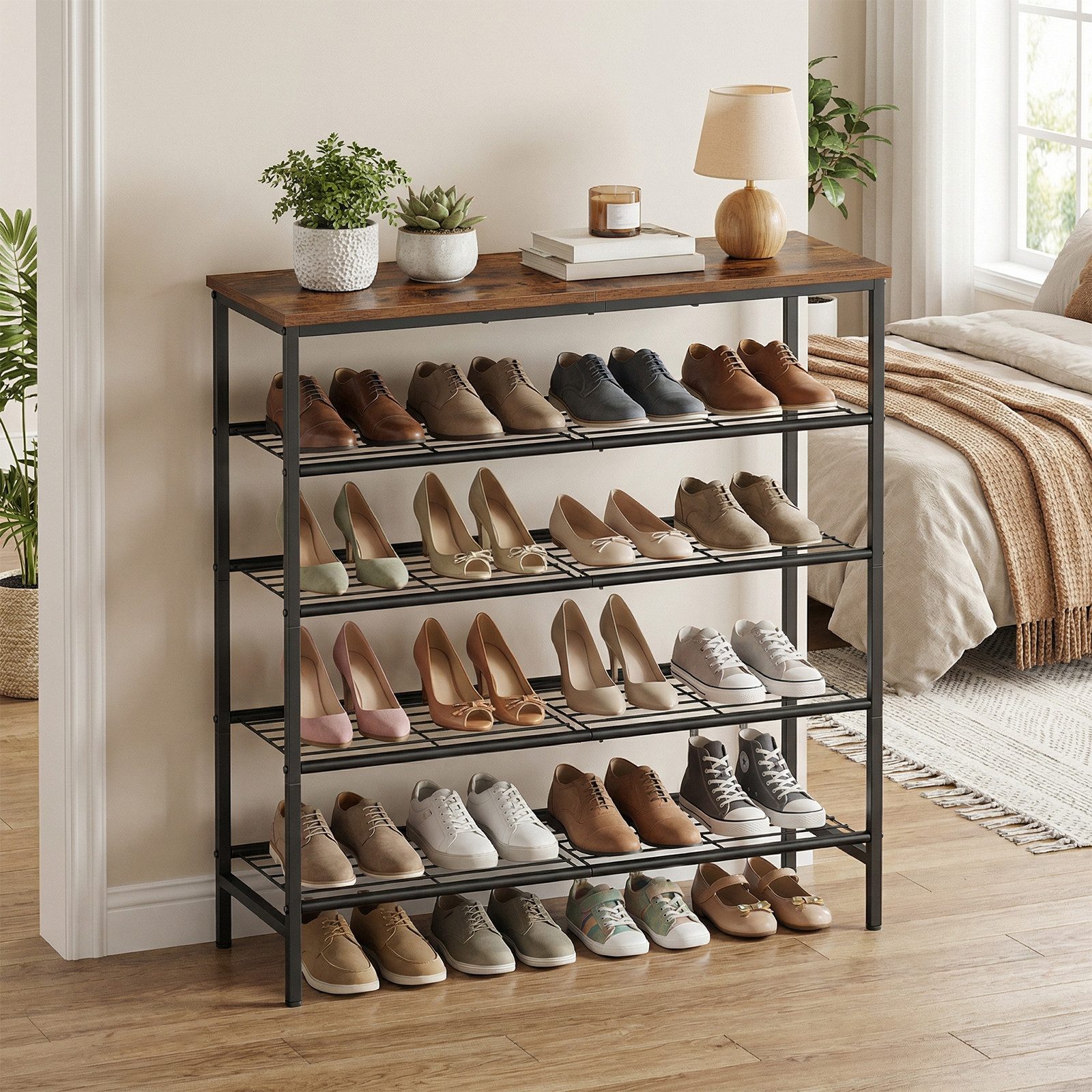 VASAGLE Schuhregal, 5 Ebenen, 30 x 75 x 87 cm, für 18-24 Paar Schuhe
