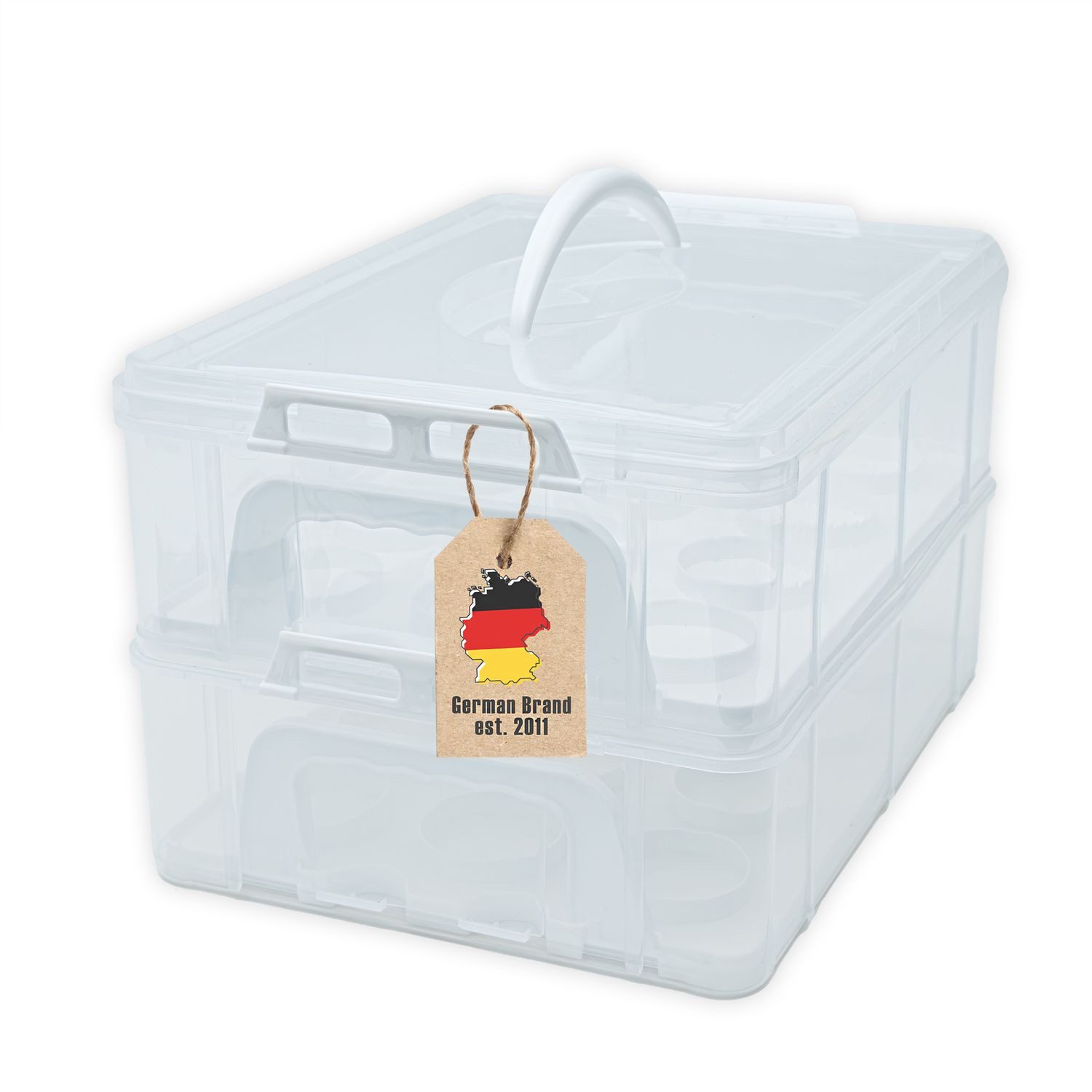 Intirilife Kuchentransportbox, Kunststoff, (1-tlg), Transportbox für Kuchen Cupcakes Transportbehälter für Muffins