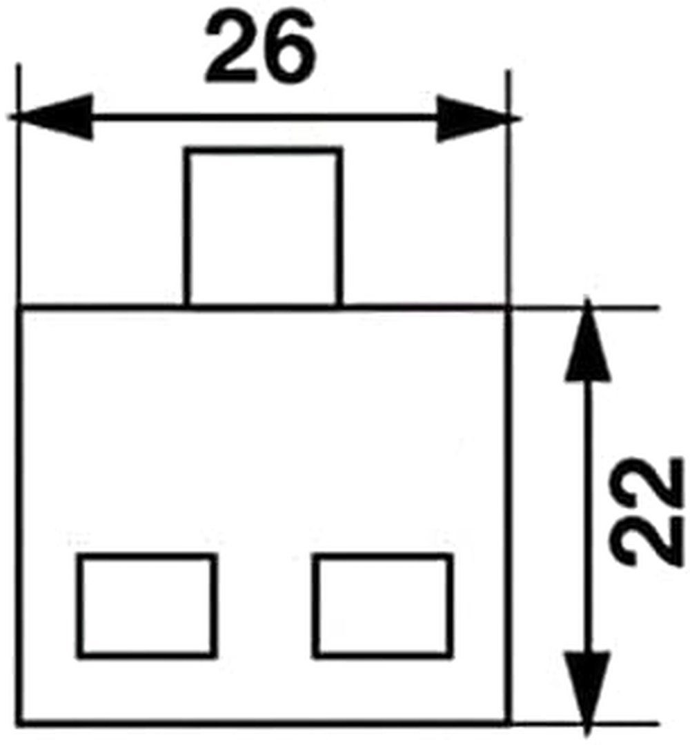 Stößel Roter Schalteinsatz M-1T/1 Mikrotaster (1-St), geba Schlüsselschalter Öffner Schalter