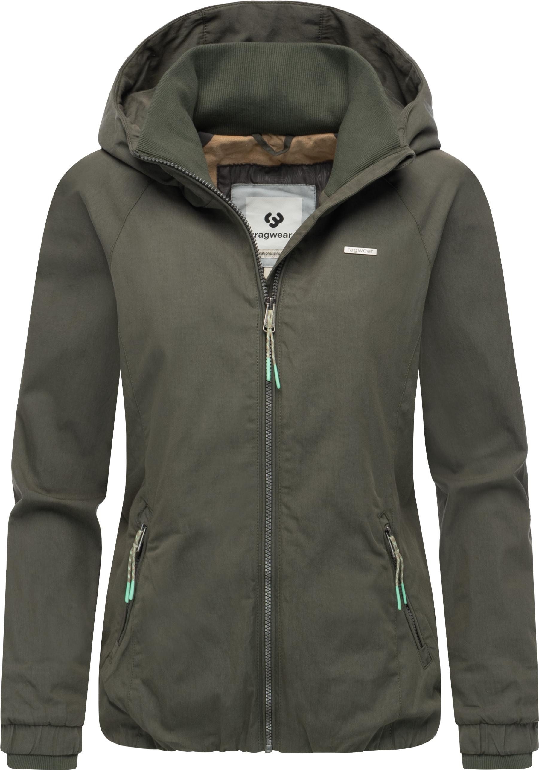 Ragwear Outdoorjacke Dizzie A YOUMODO Leichte Übergangsjacke mit großer Kapuze