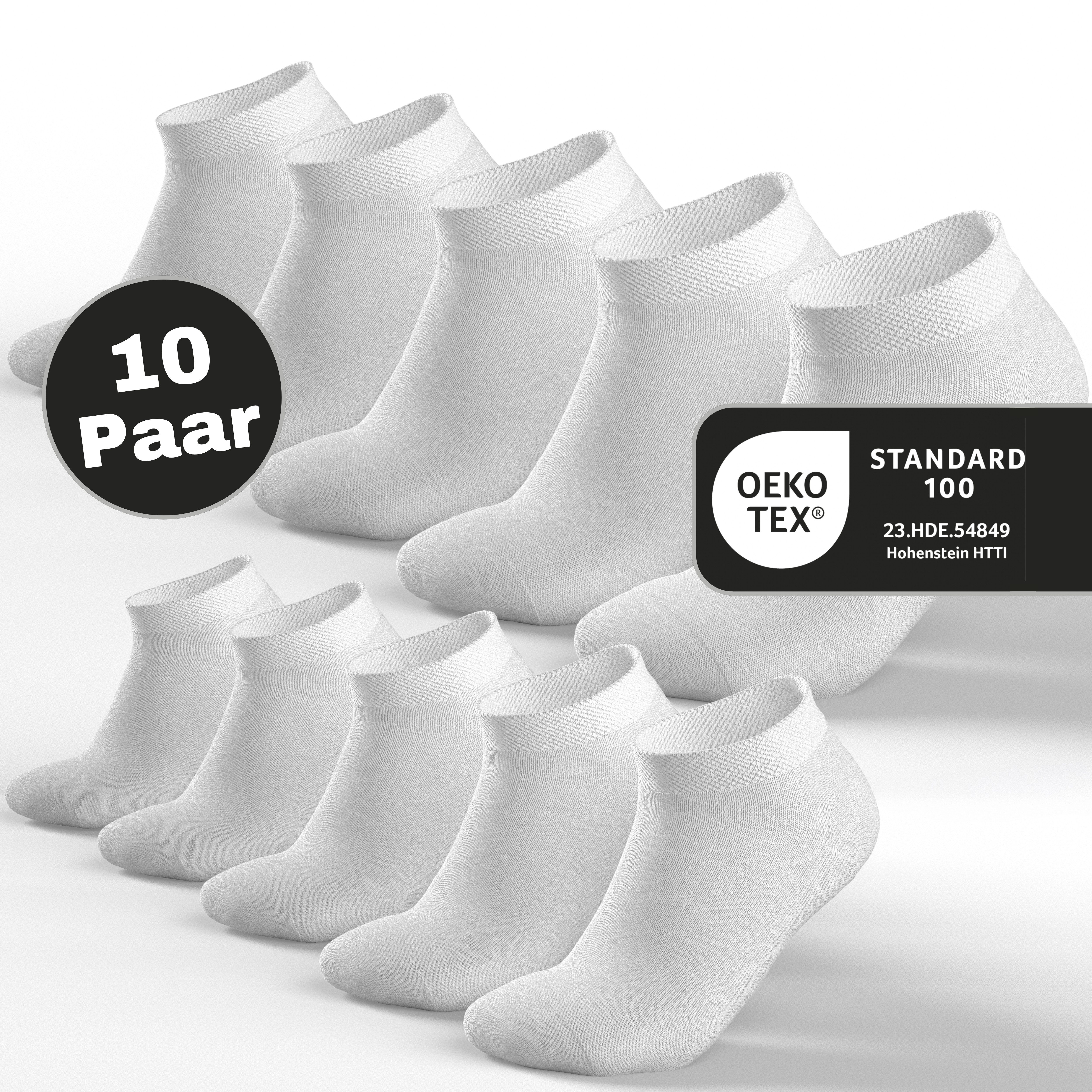 MEDOLY Sneakersocken Premium Sneaker Socken 80% Baumwolle (10 Paar) Herren & Damen mit Komfortbund & Nahtlos - ohne Gummidruck