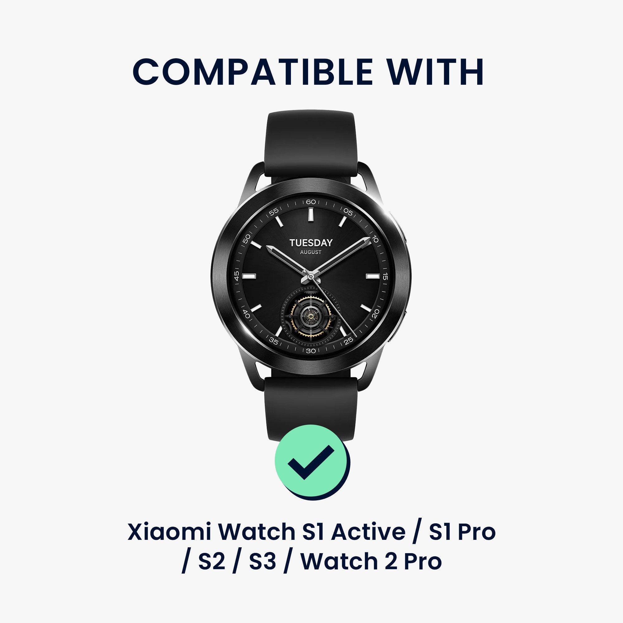 kwmobile kwmobile Echtleder Uhrenarmband für Xiaomi Watch S1 Active / S1 Pro / Smartwatch, 1-tlg., Leder Armband für Xiaomi Watch S1 Active / S1 Pro / S2 / S3 / Watch 2