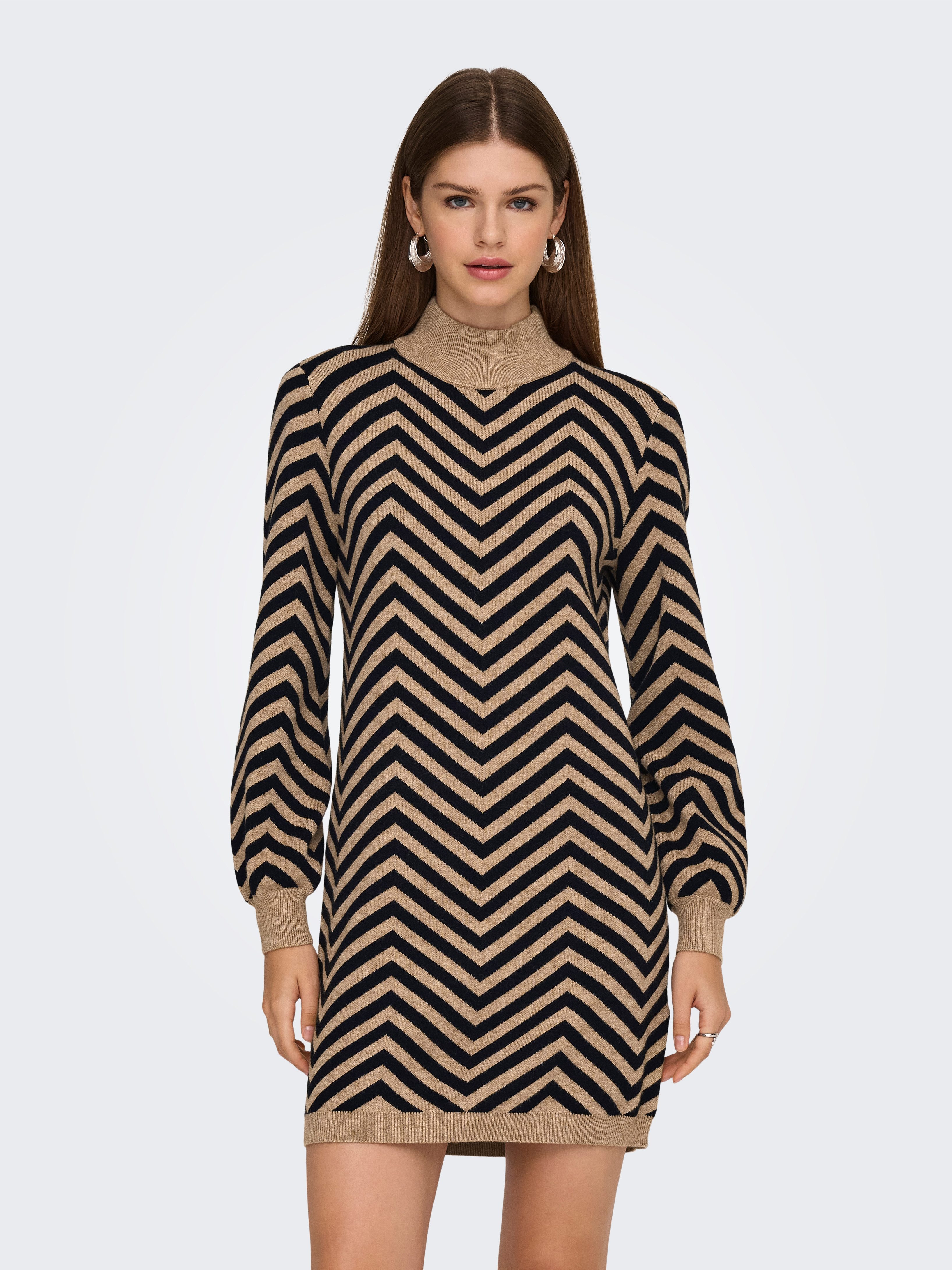ONLY Strickkleid ONLJULIA LS HIGHNECK PATTERN günstig online kaufen