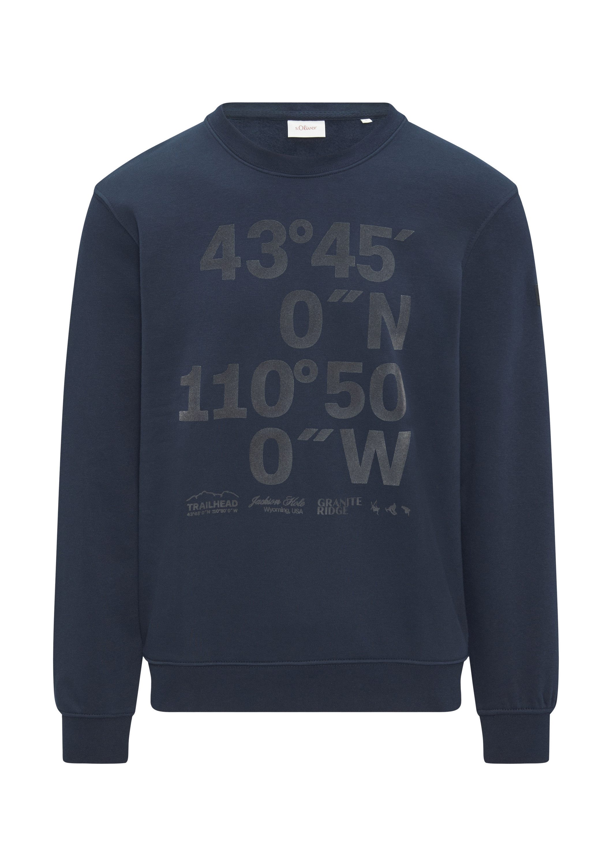 s.Oliver Sweatshirt Sweatshirt Sweatshirt mit Flock-Print günstig online kaufen