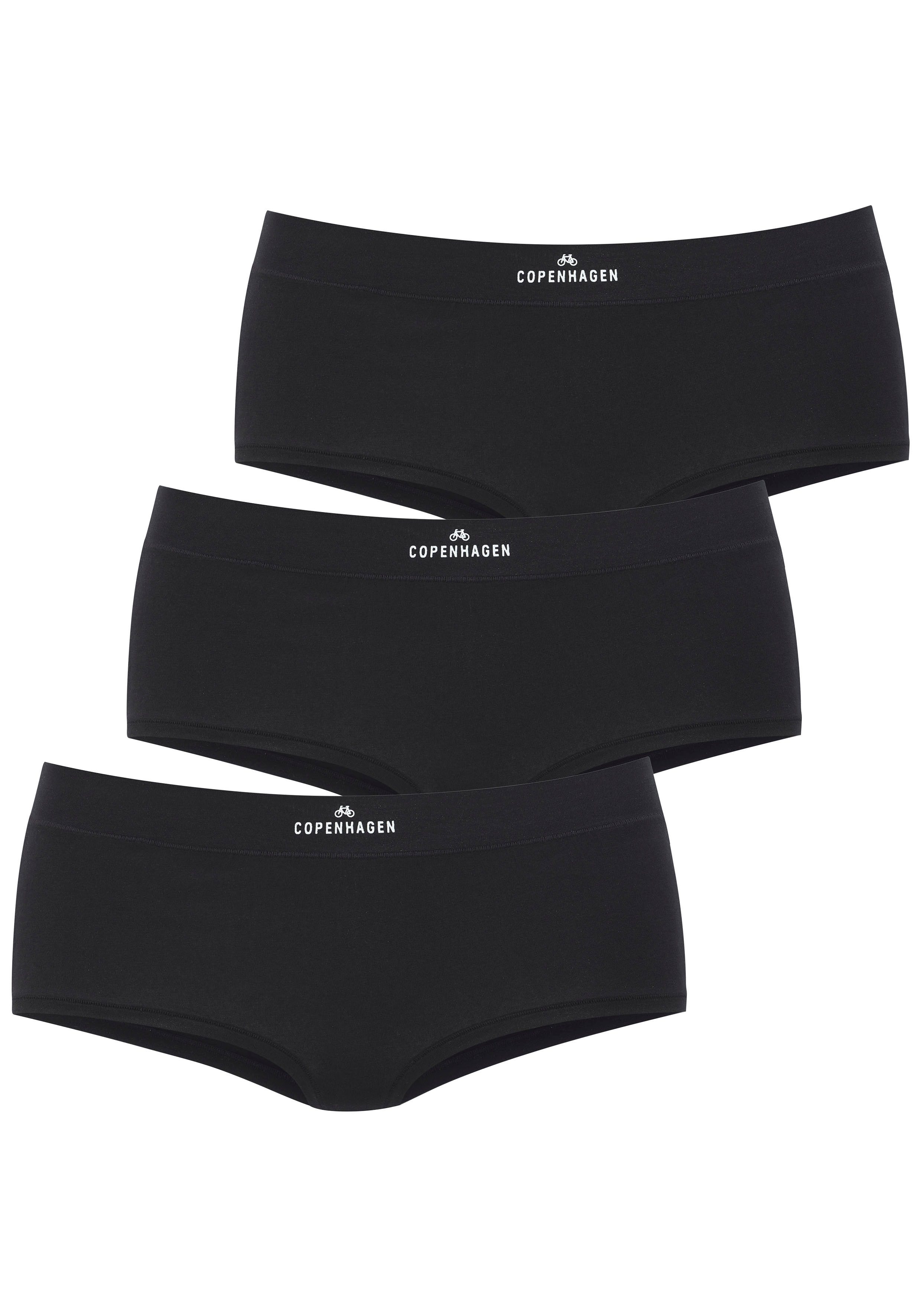 Copenhagen Studios Panty mit Logodruck am Bund (3er-Pack) aus softer Bio-Baumwollqualität