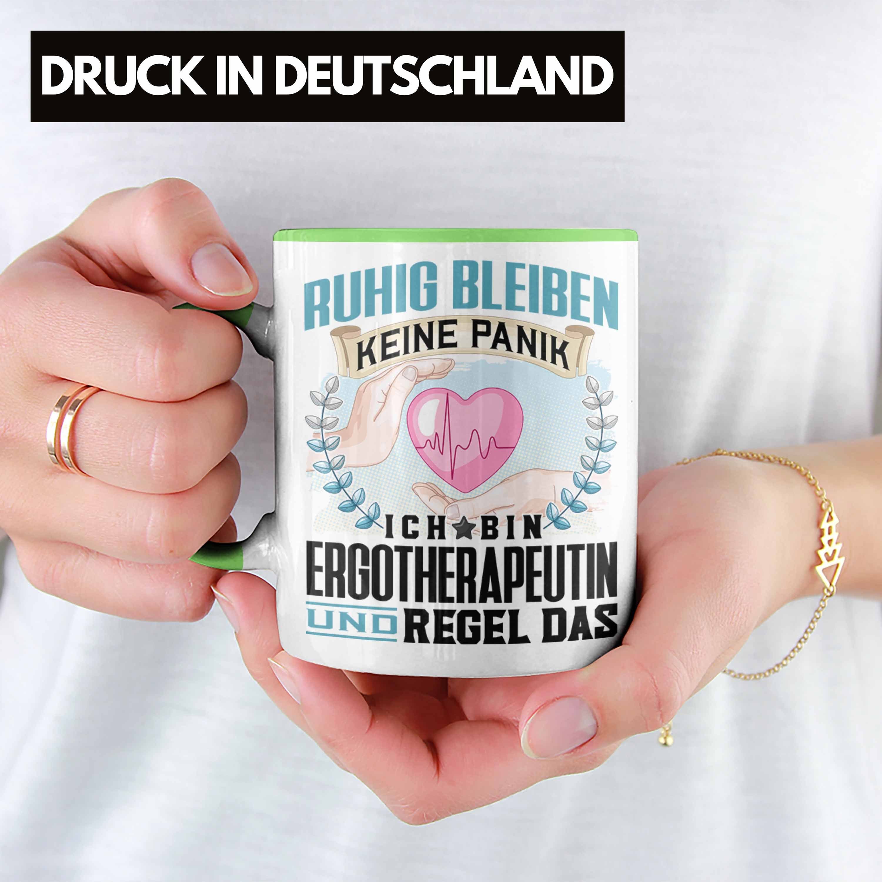 Tasse Männer Trendation Trendation Geschenk Ruh - Spruch Lustiger Ergotherapeutin Tasse Grün