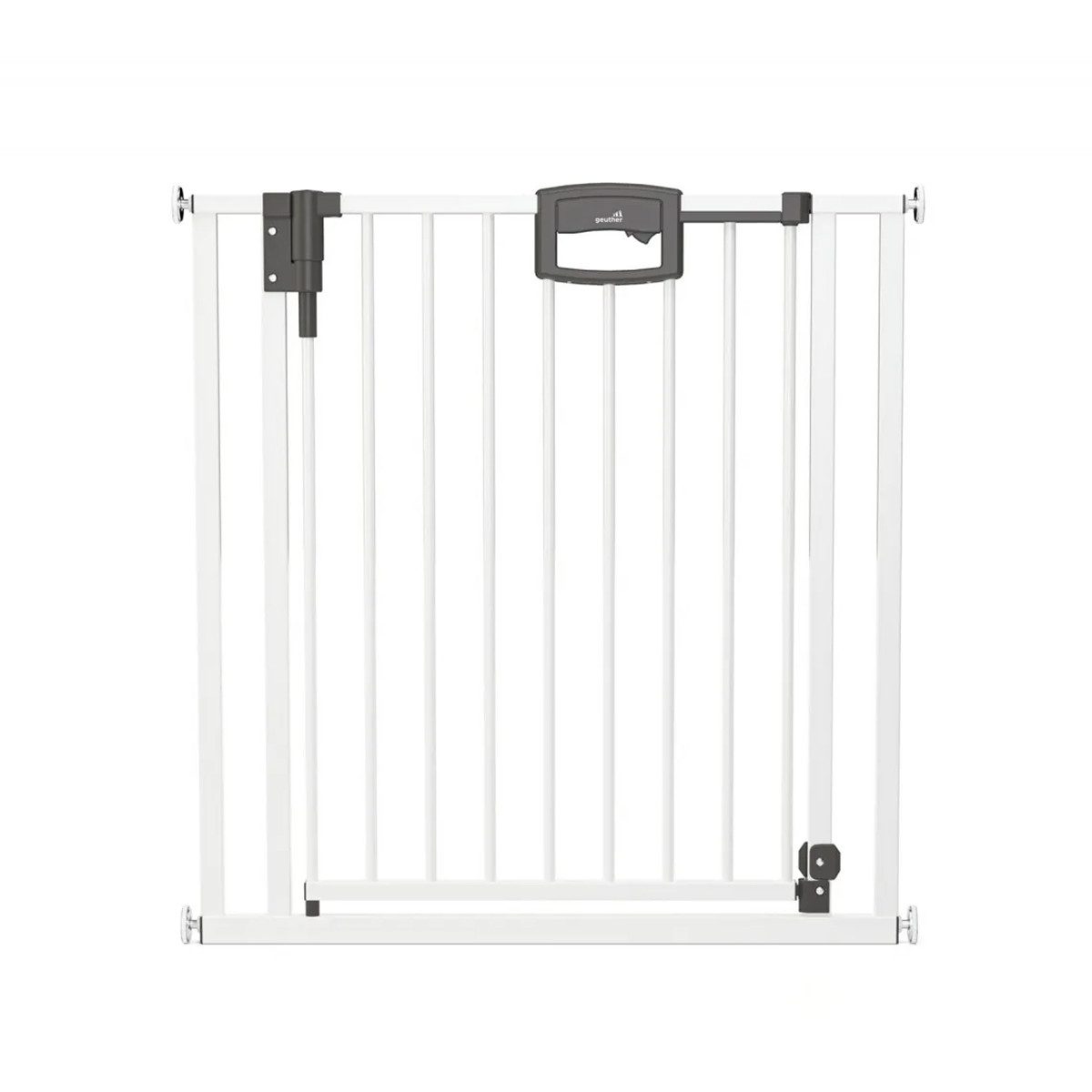 Geuther Türschutzgitter 4792 Easylock Plus Metall Weiß, für Türzargen ab 80,5 bis 88,5 cm