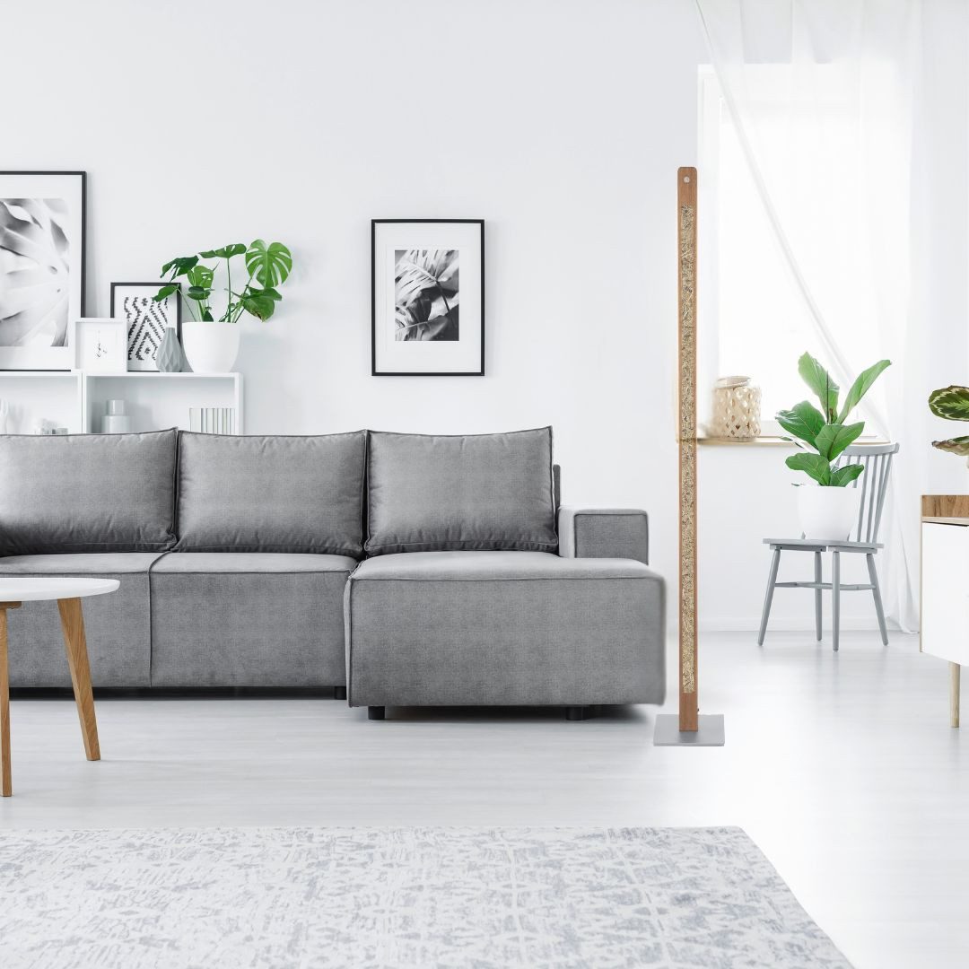 HerzBlut LED Stehlampe Karl H LED mit Almwiesenheuapplikation, Alu LED-Leis günstig online kaufen