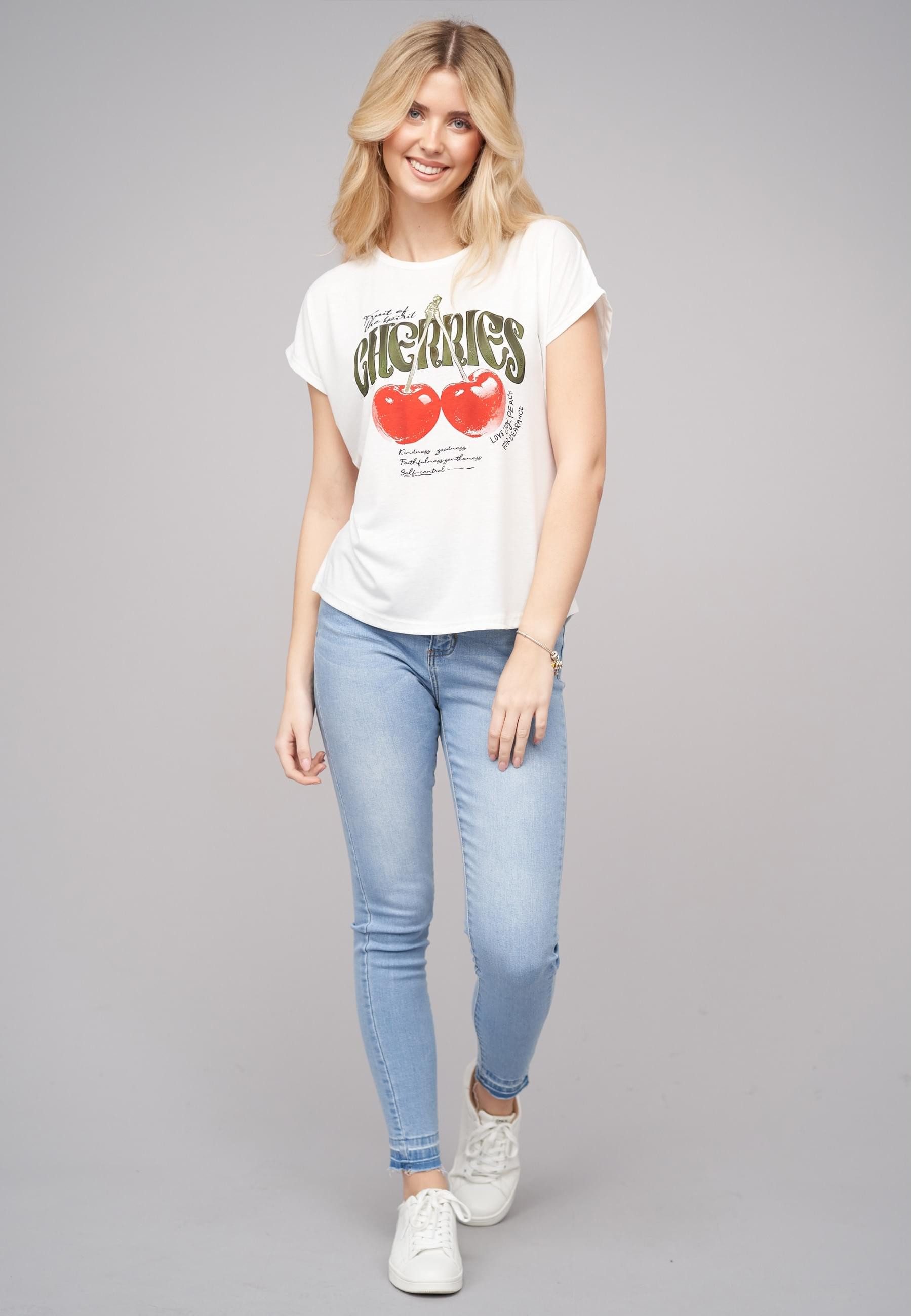 CLOUD 5IVE T-Shirt CLOUD 5IVE T-Shirt Cherries Print (1-tlg)
