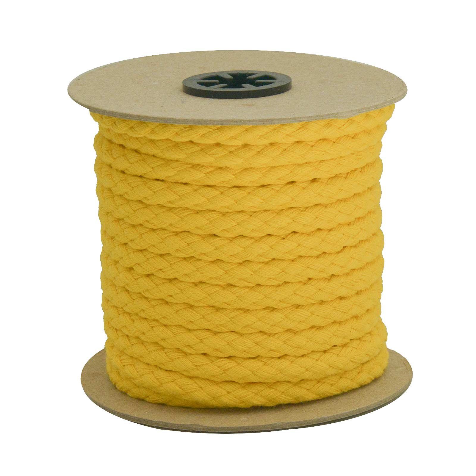 maDDma 10m Kordel 9mm geflochten Seil, gelb