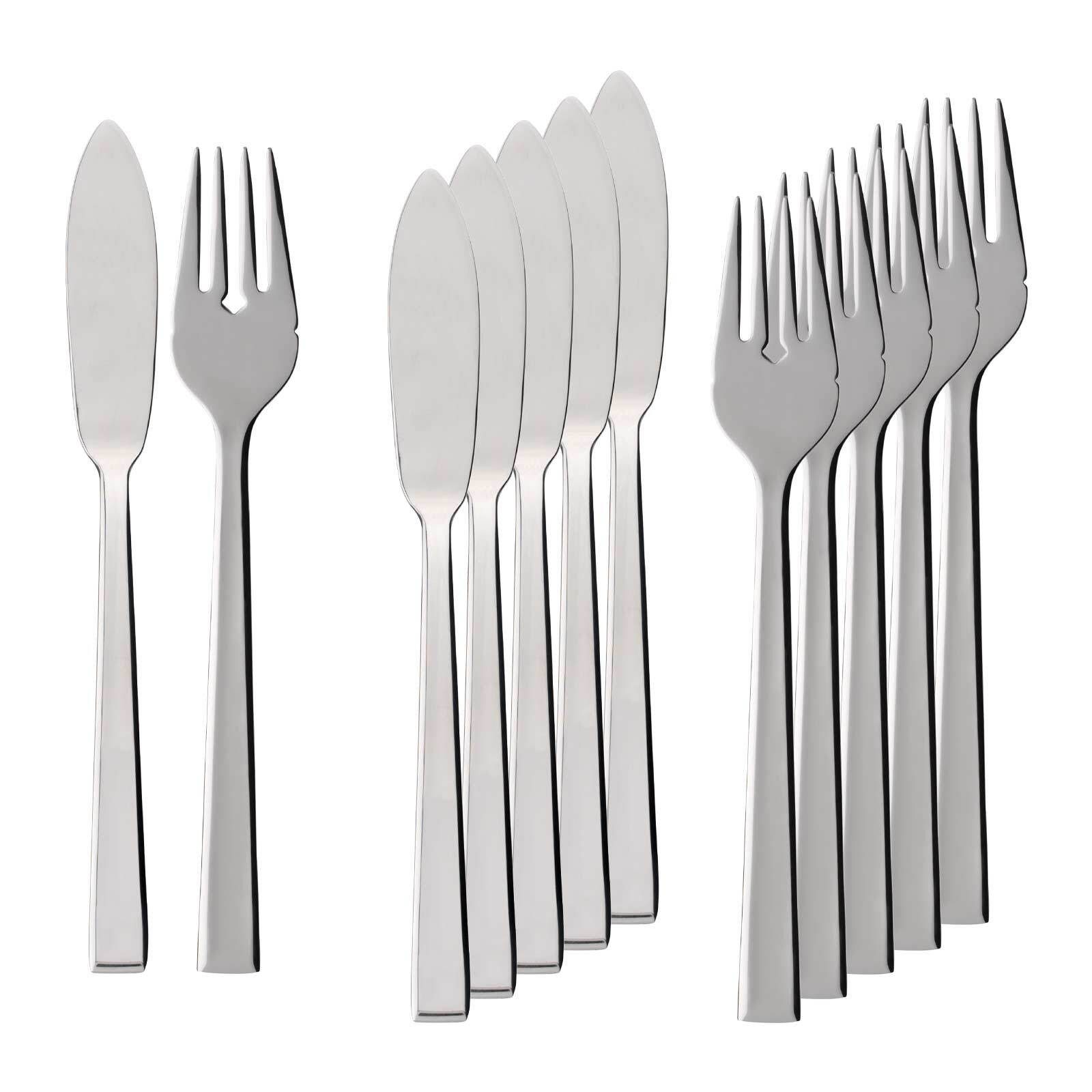Villeroy & Boch Victor Fischbesteck 6er Set (12-tlg), 6 Personen
