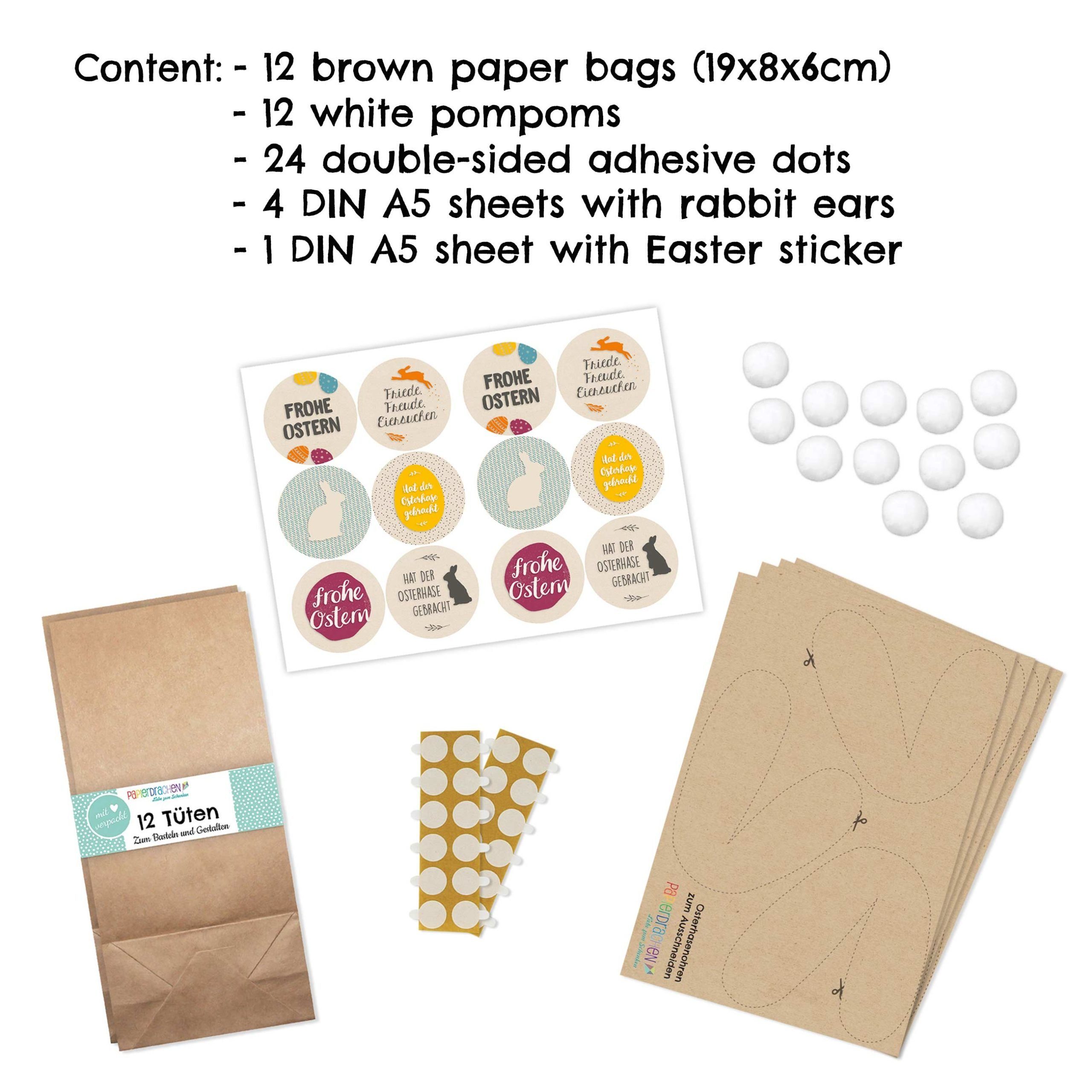 PAPIERDRACHEN Osternest 12 Osternester zum Basteln - Packpapier