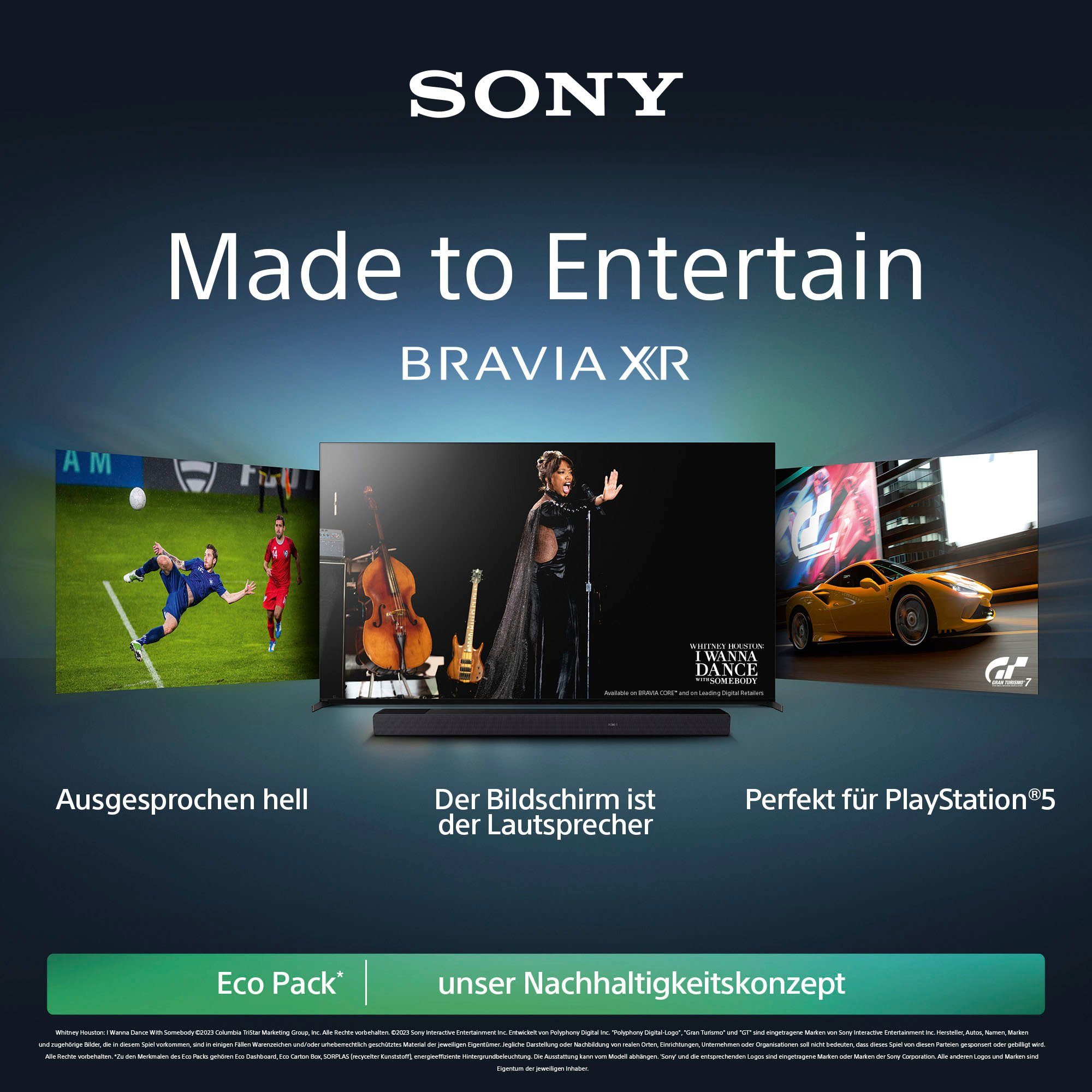 4K Sony Zoll, mit BRAVIA TRILUMINOS XR-55X90L CORE, Google LED-Fernseher Ultra PRO, Smart-TV, TV, cm/55 PS5-Features) (139 Android exklusiven TV, HD,