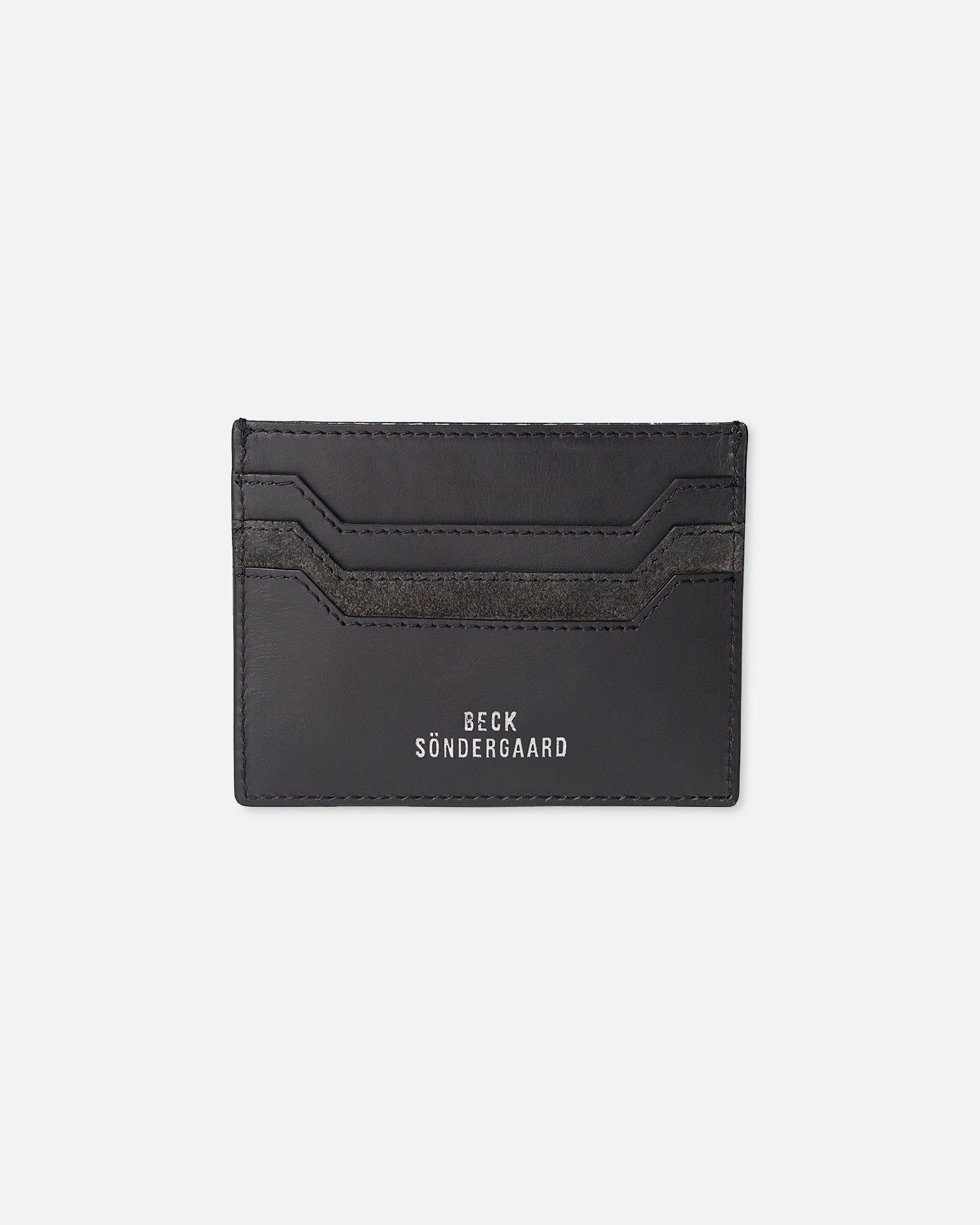 Becksöndergaard Geldbörse Mix Card Holder in Schwarz - Kreditkartenhalter aus Leder 11x8,5 cm, mit Sieben Fächern
