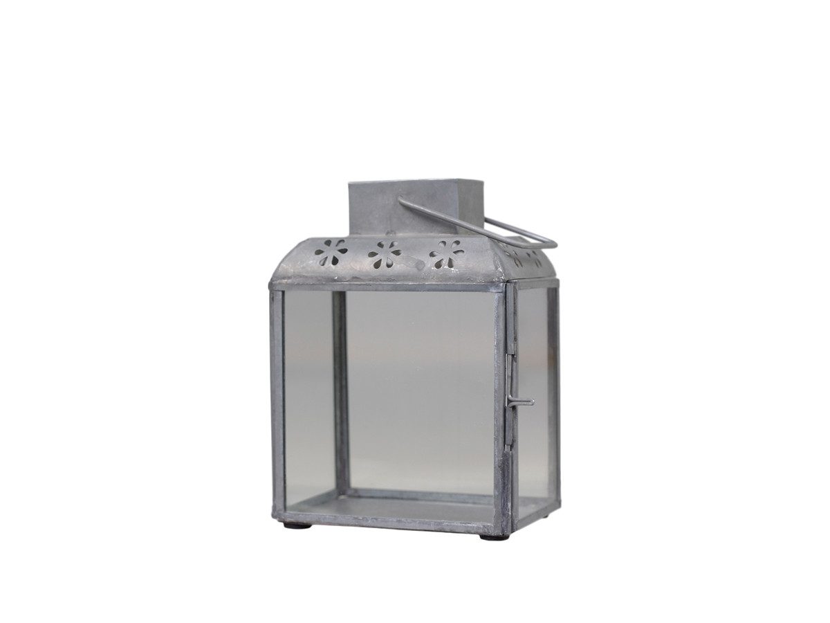 Chic Antique Kerzenlaterne Laterne Metall Glas Vintage Deko Antik Grau verschiedene Größen, Romantisches Dekor Rustikales Antik Finish