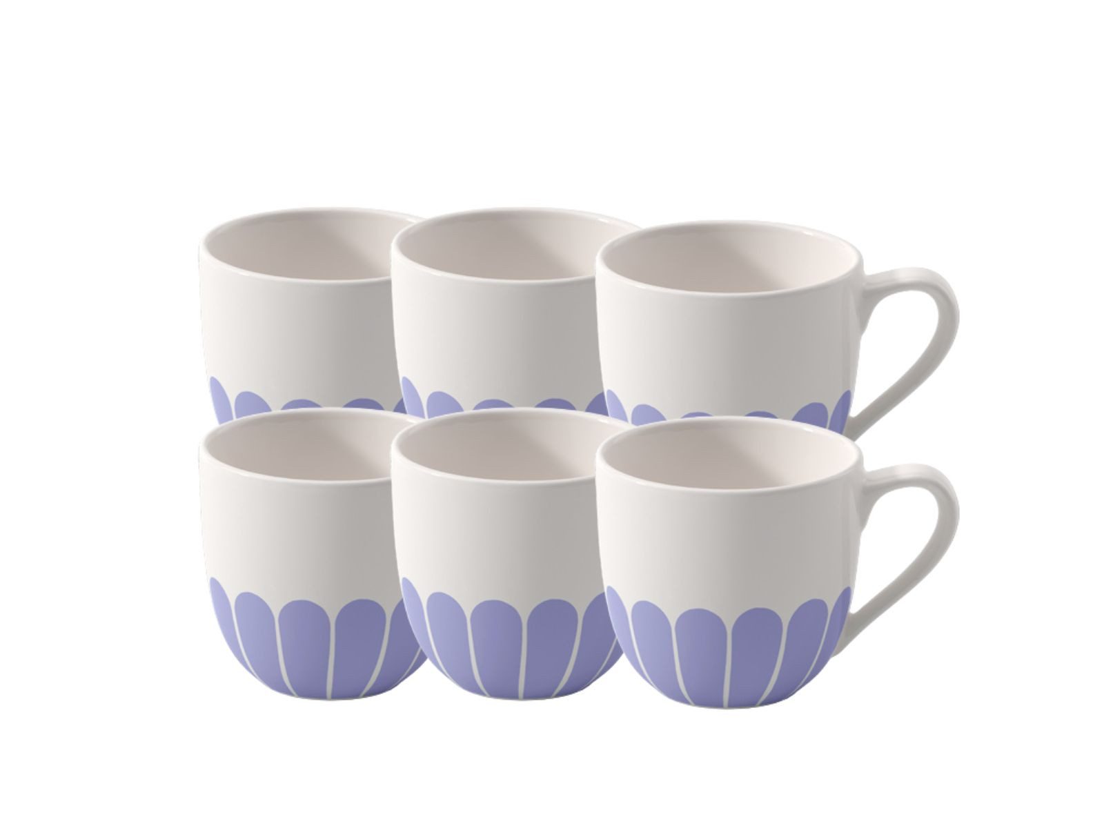 Villeroy & Boch Espressotasse Fleur bleu Espressotasse 0,07l Set6, Premium Porcelain