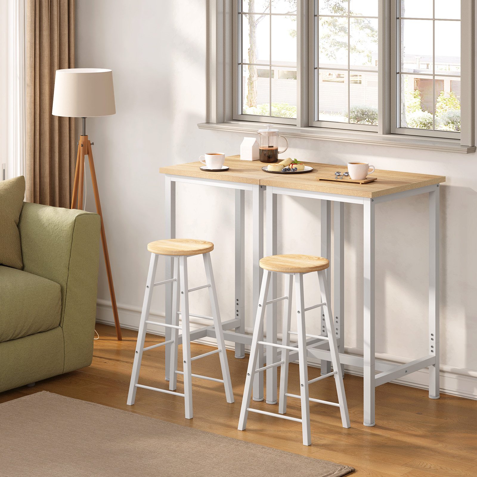 Woltu Bartisch (1-St), Bartisch aus Metallgestell, Tischplatte aus MDF günstig online kaufen