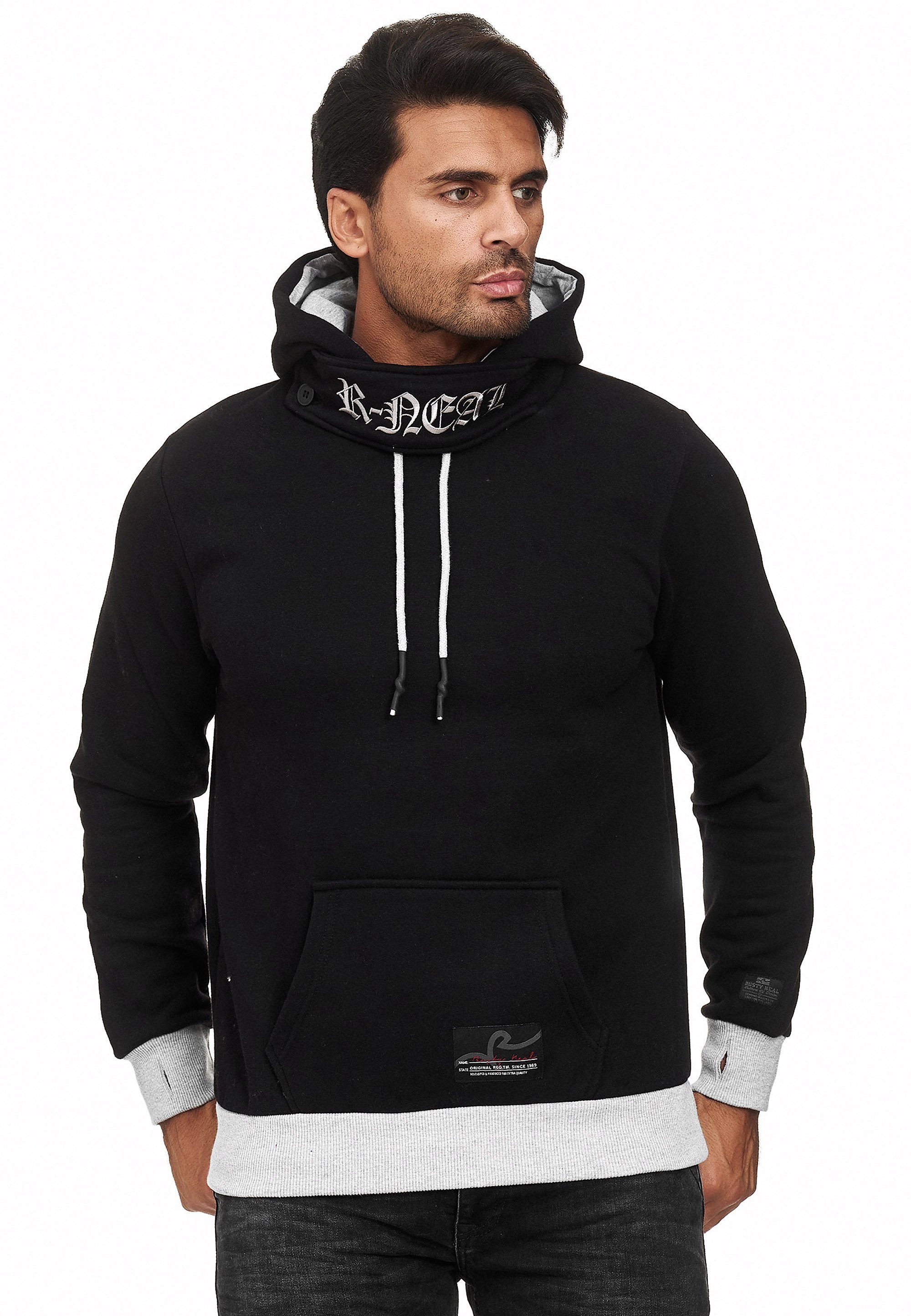 Rusty Neal Kapuzensweatshirt mit modernem Schnitt günstig online kaufen