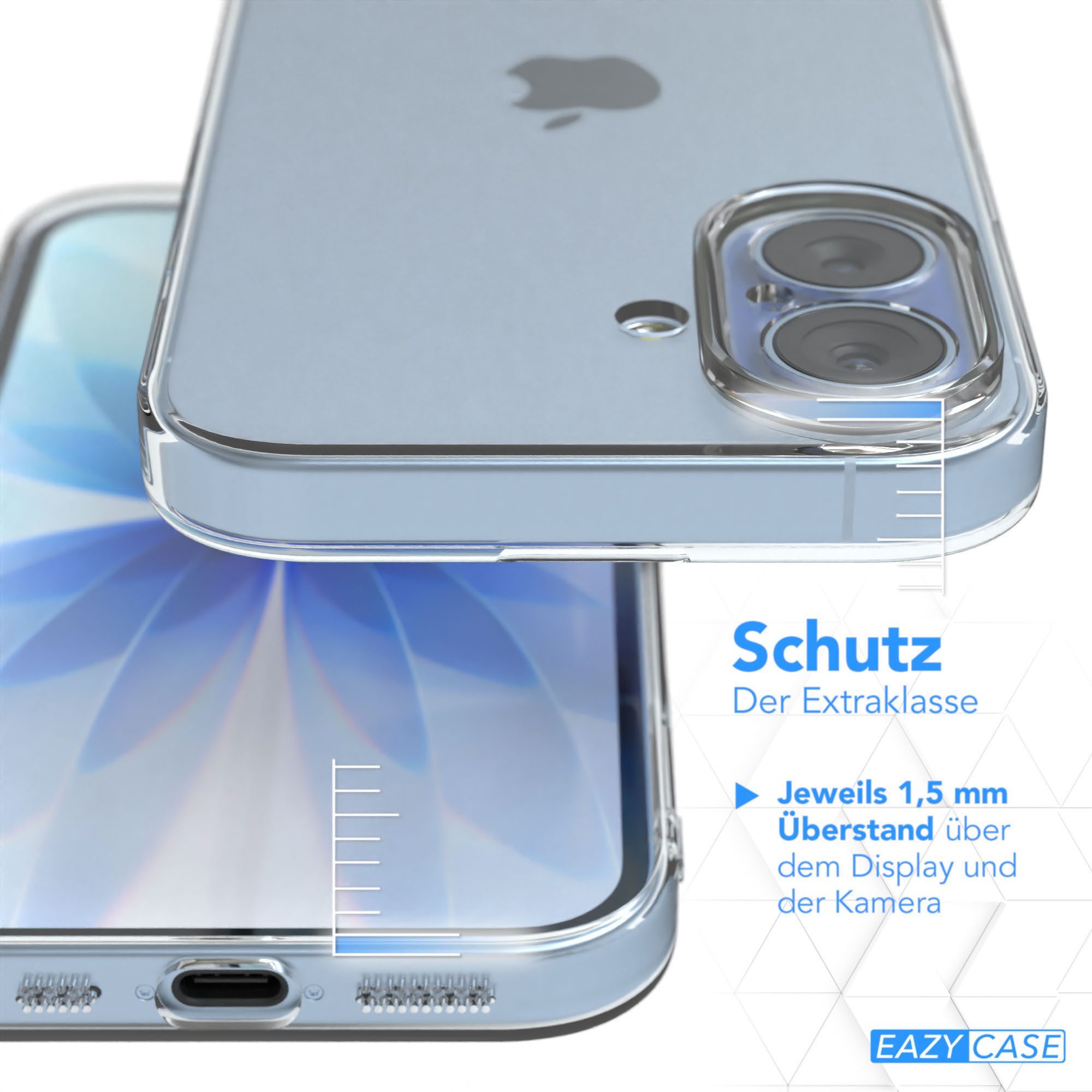 EAZY CASE Handyhülle Slimcover Clear für Apple iPhone 17 Serie 6,3 Zoll, Hülle für Apple iPhone 17 Ultra Dünn Silikon Backcover TPU Handyhülle – Bild 3 von 5