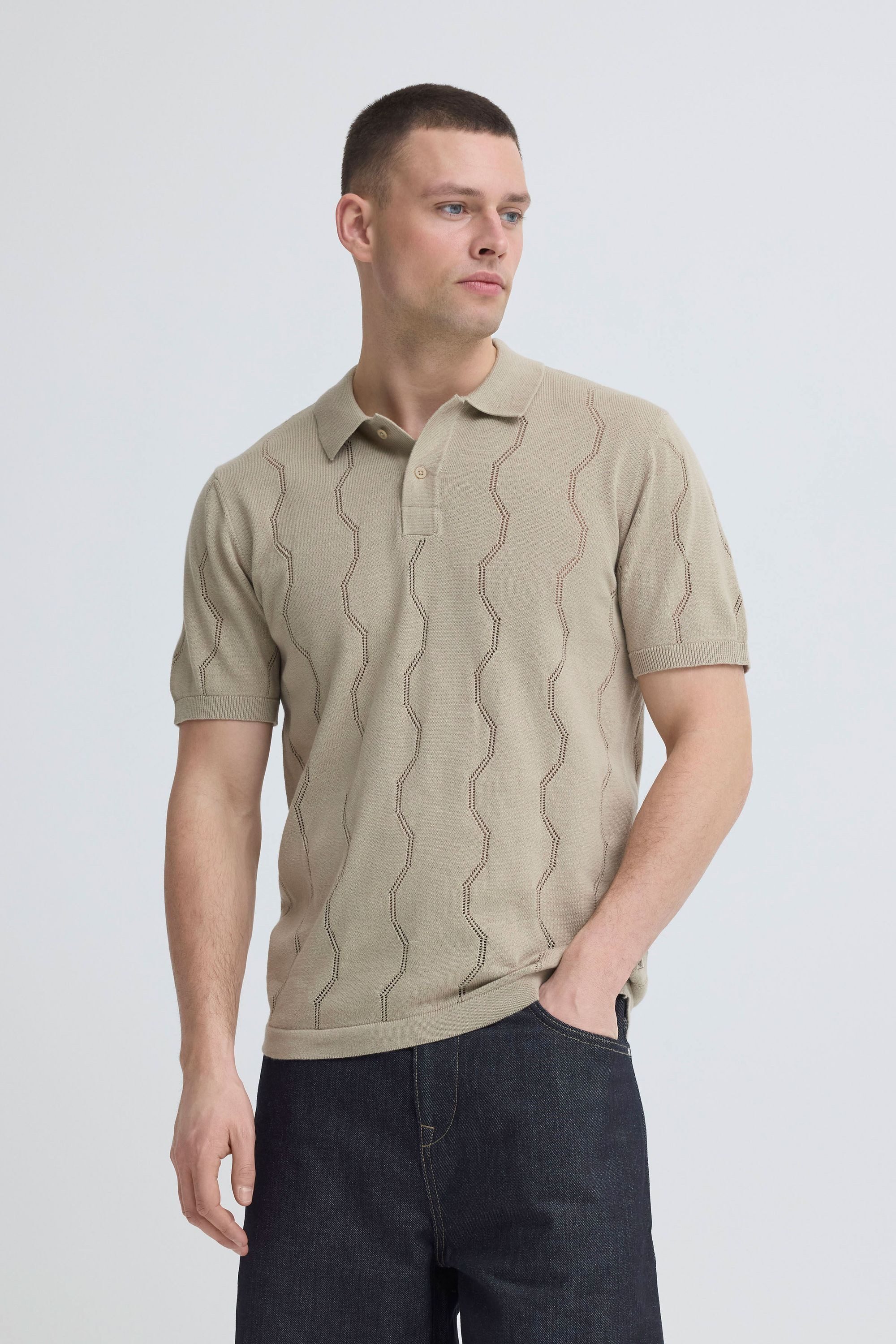 Blend Poloshirt BHDuran Knit Modernes Poloshirt mit Lochstrickmuster