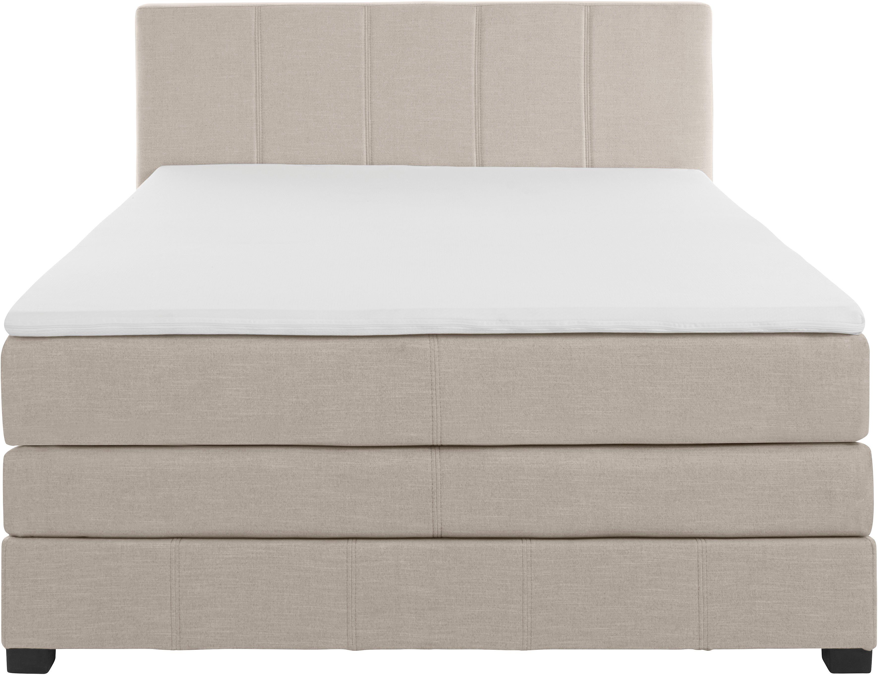 OTTO products Boxspringbett Peetu, Taschenfederkern-Matratze, in 4 Breiten und 4 Farben, incl. Topper