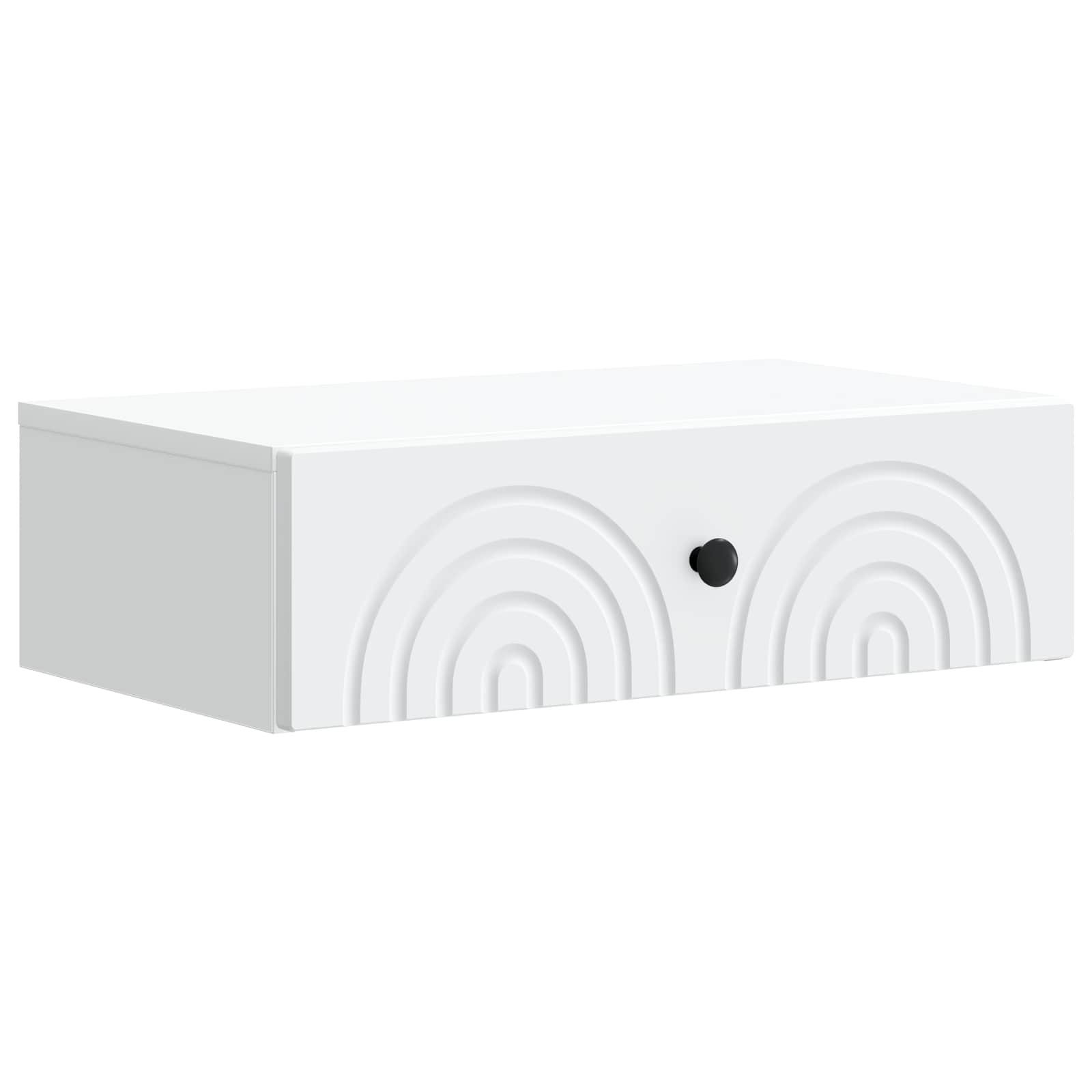vidaXL Schranksystem Wandmontierter Beistelltisch Weiß 59 x 34,5 x 17 cm (1-St)