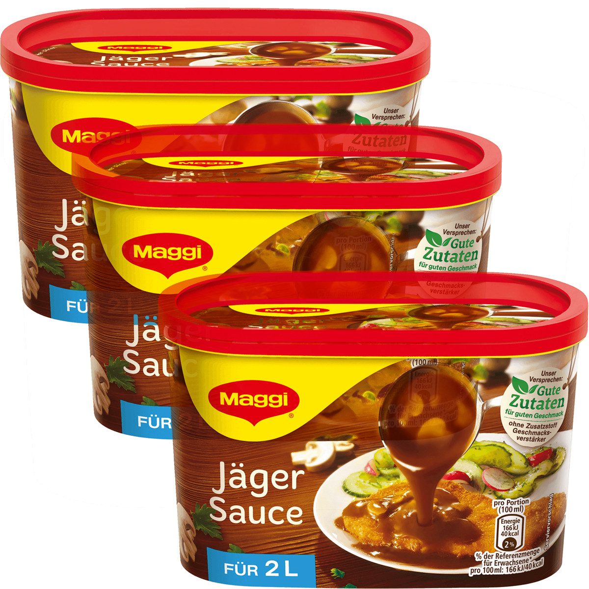 MAGGI Saucen, Maggi Jäger Sauce ideal für Schnitzel Braten und Steaks 200g 3er Pack